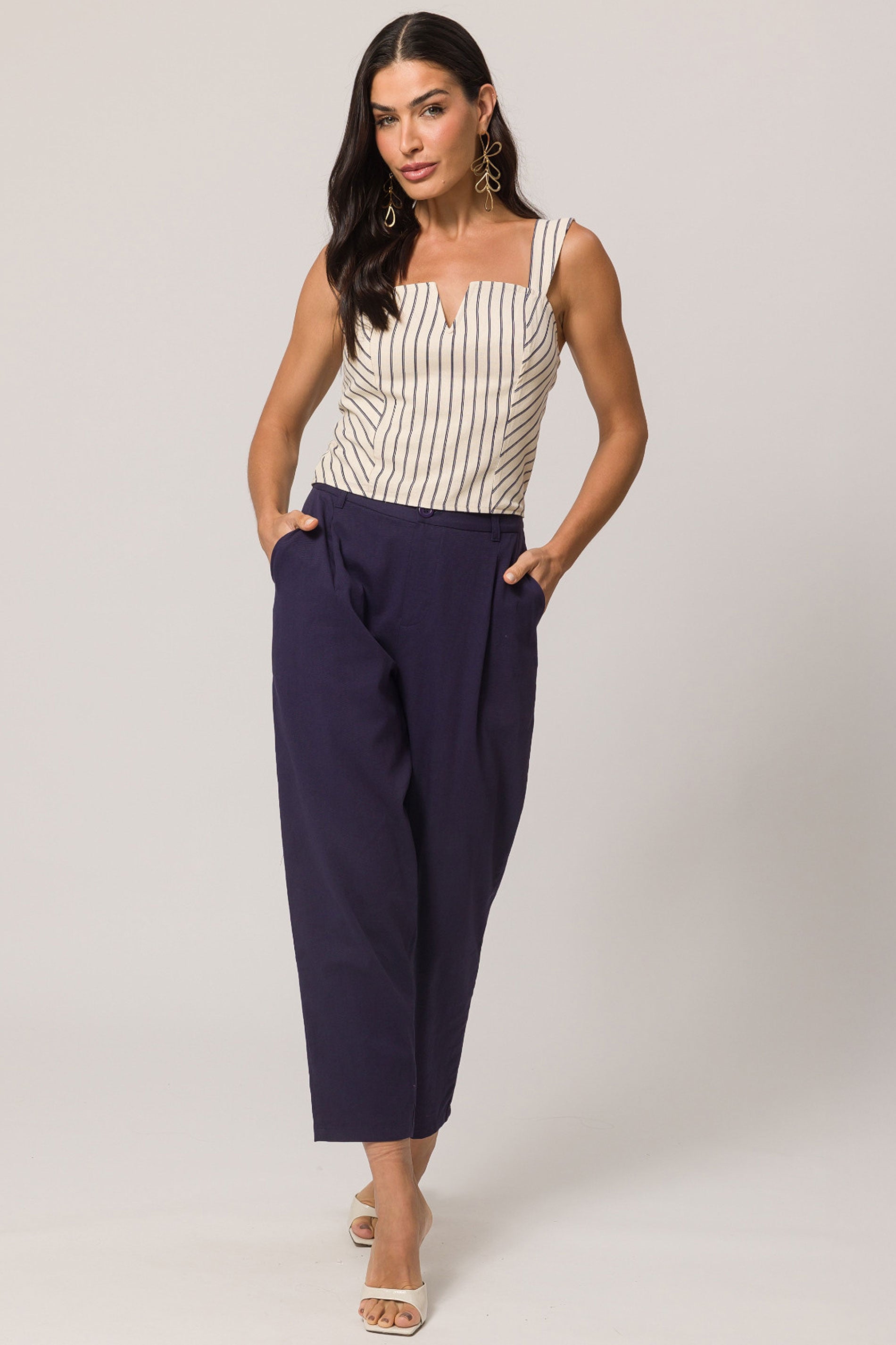 Blusa de Alça em Plano Linen