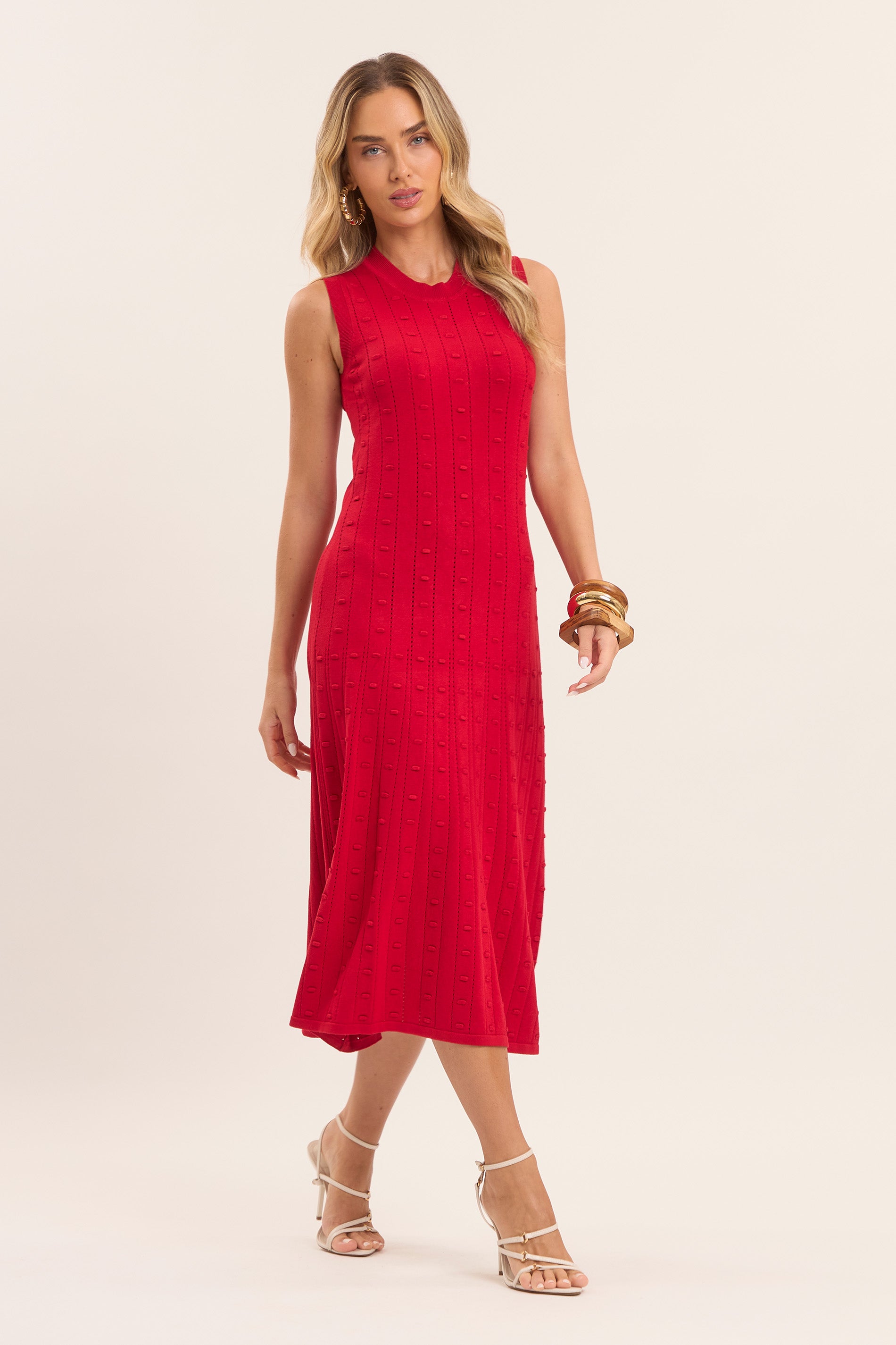 Vestido Midi Nature com Textura