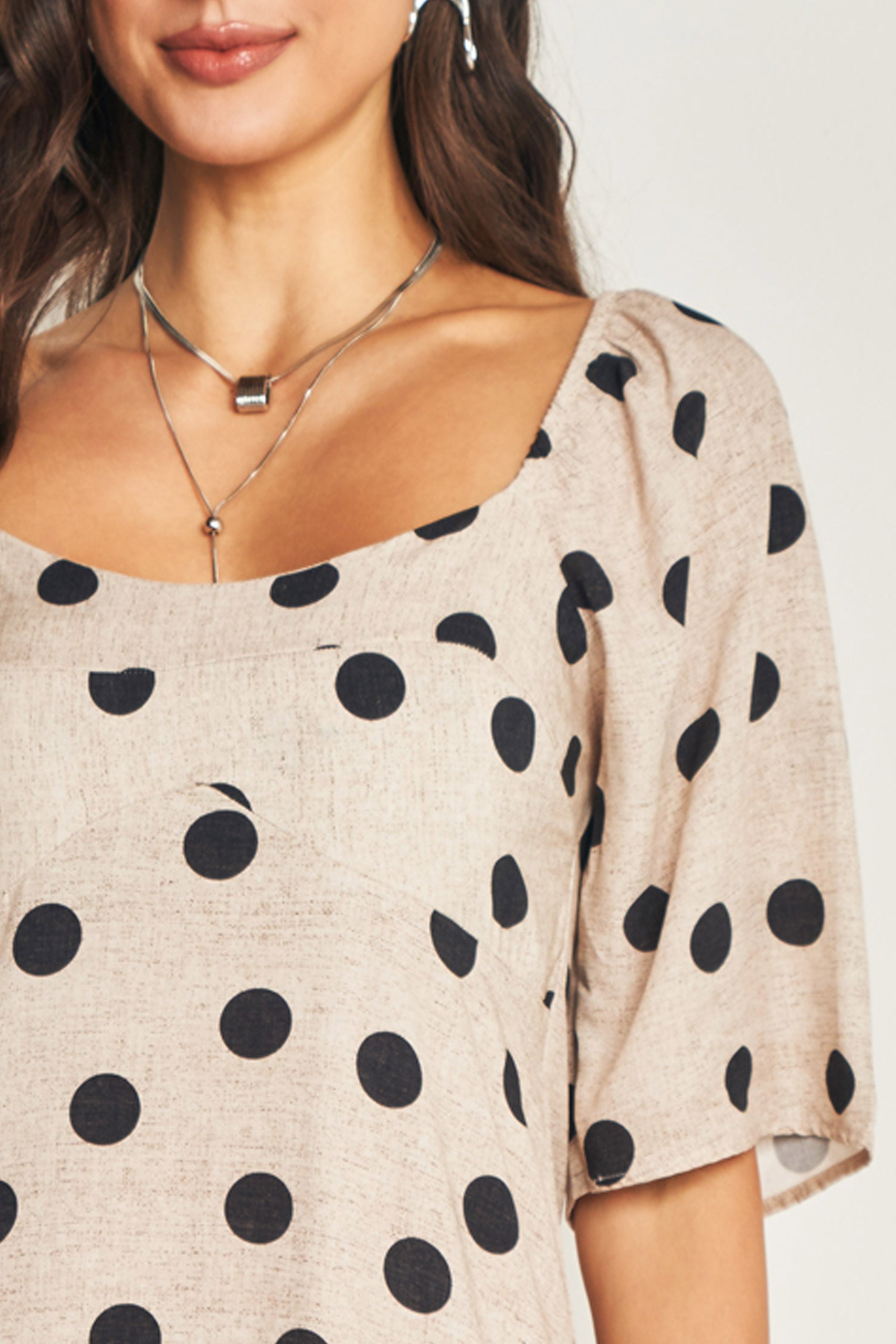 Vestido longo com manga 3/4 floral