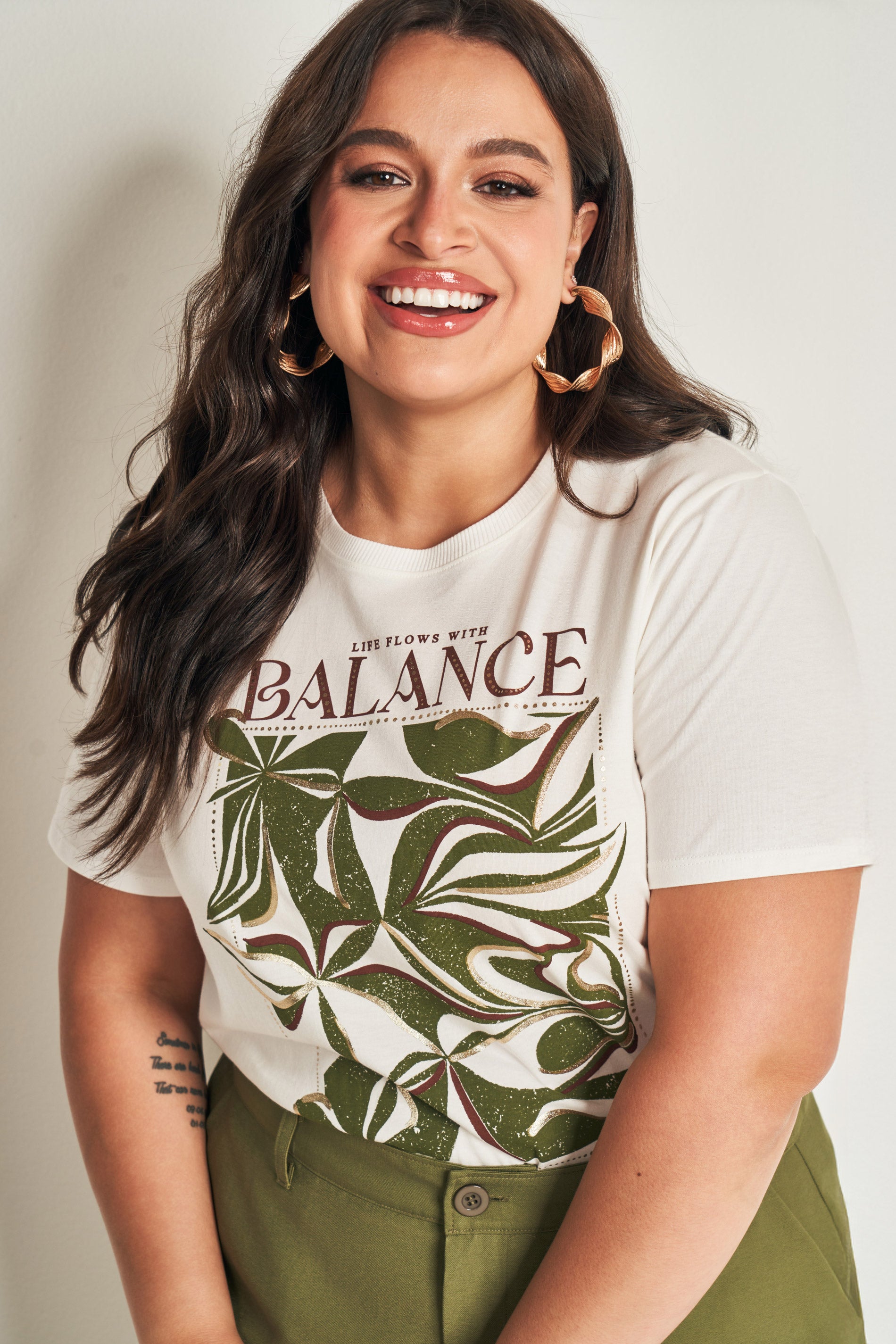 T-shirt com ilustração em meia malha