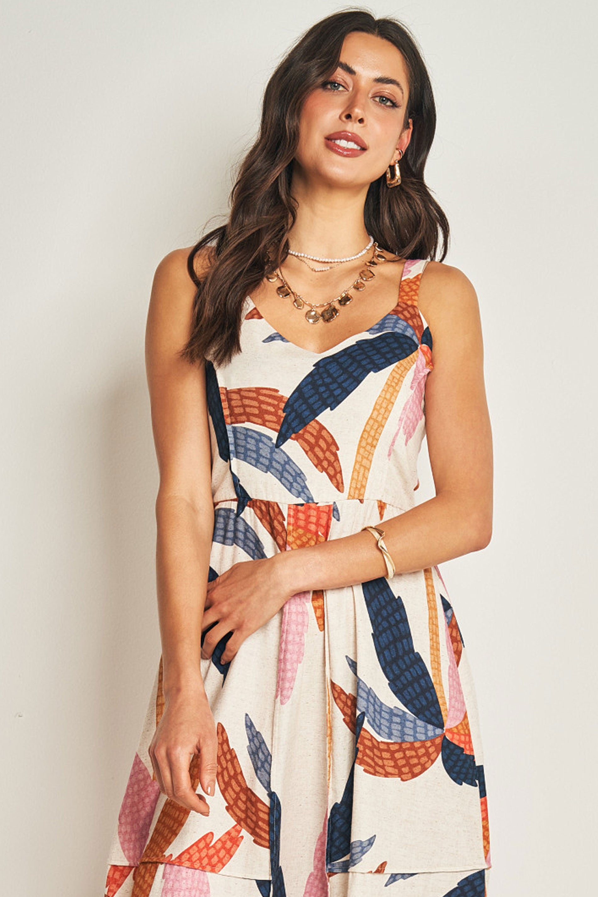 Vestido Longo de Alça em Plano Viscolinho