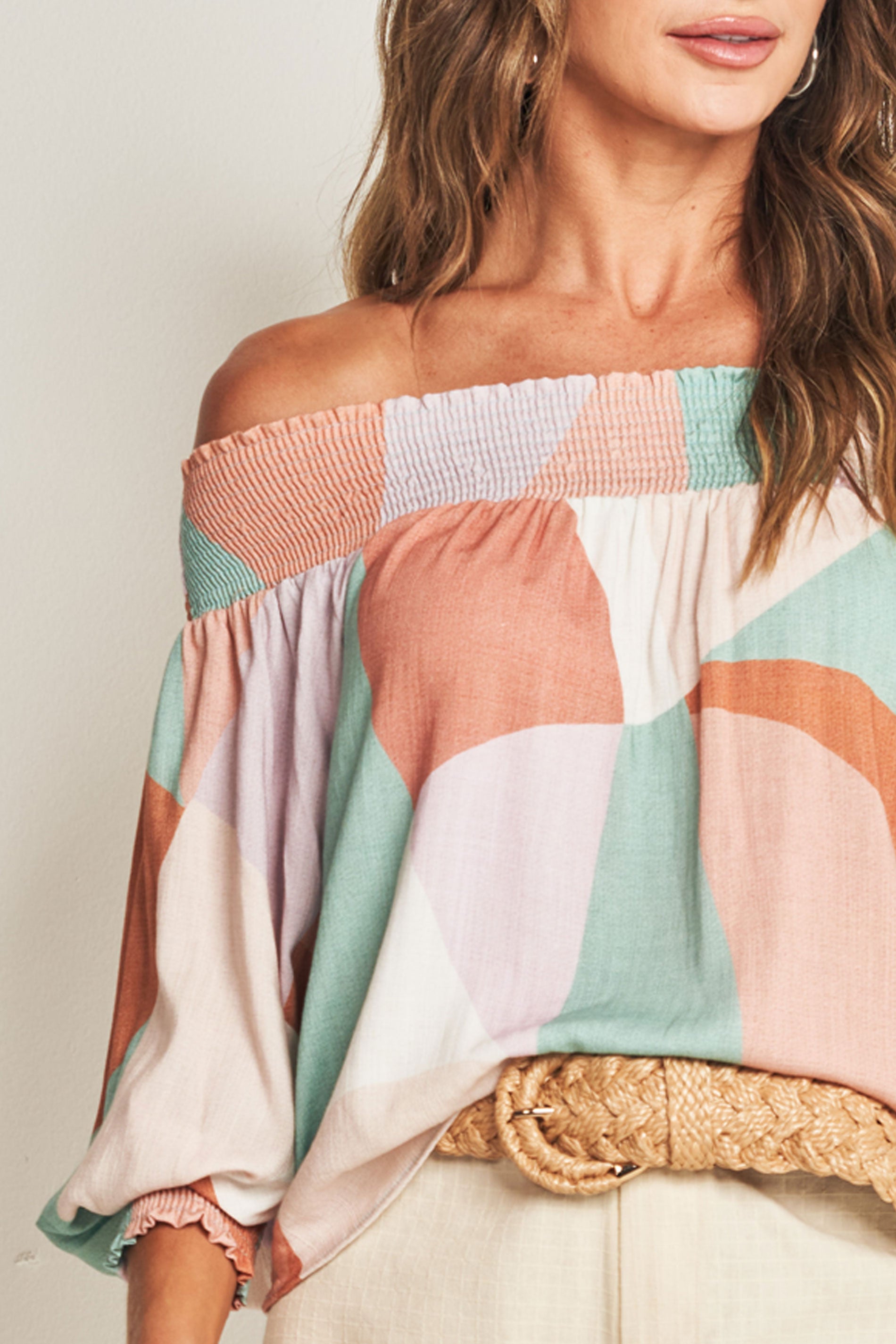 Blusa de Manga 7/8 em Plano Viscose Flamê com Elastano