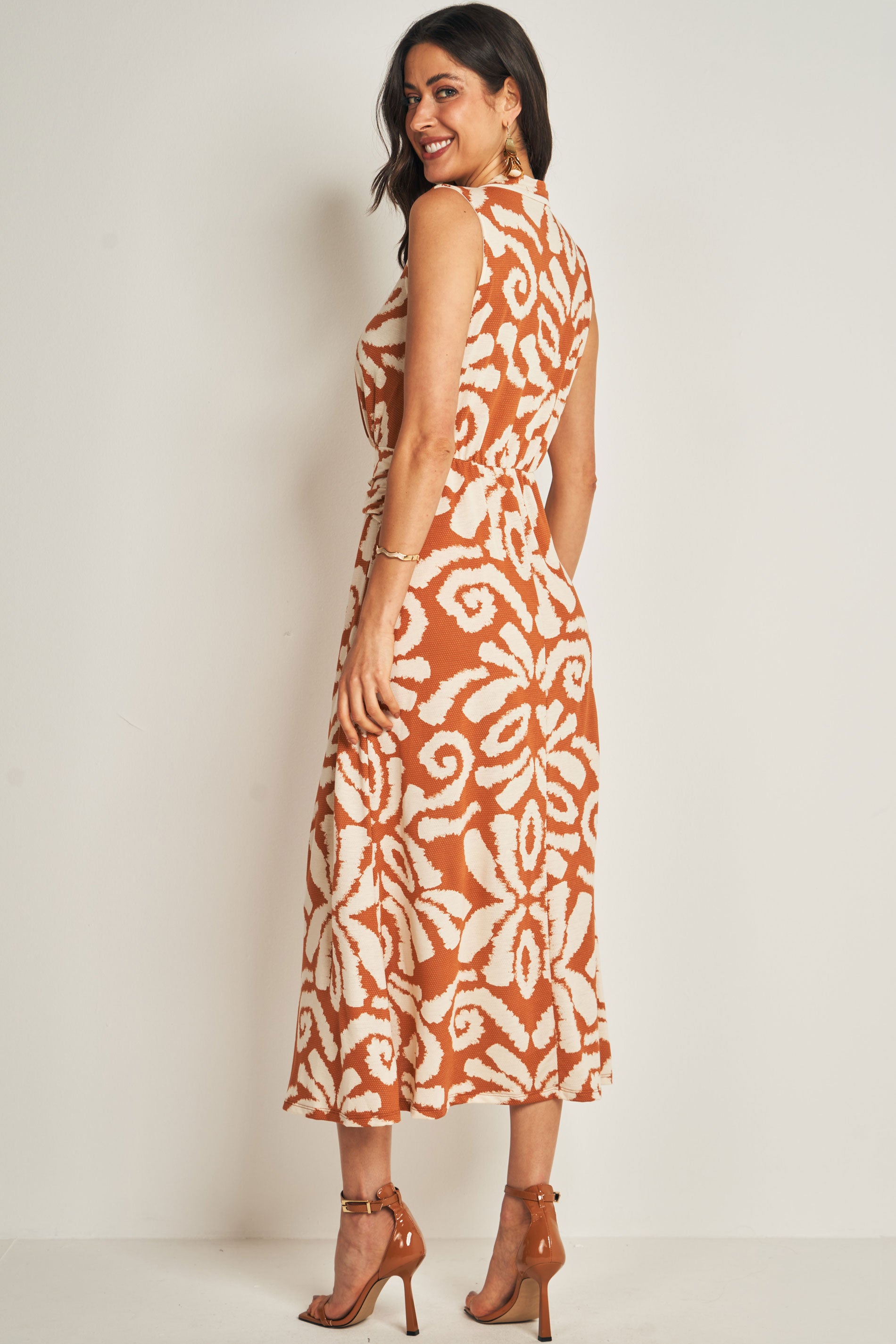 Vestido Longo sem Manga em Malha Cloé