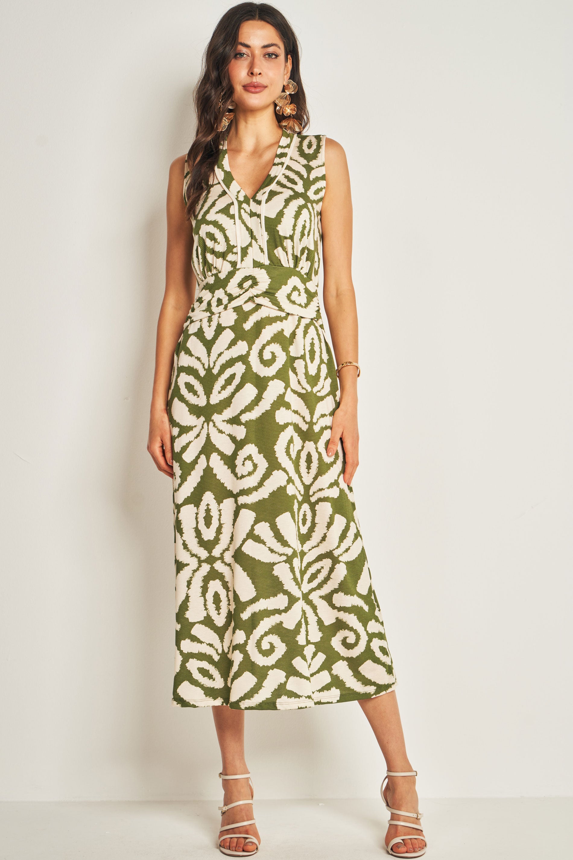 Vestido Longo sem Manga em Malha Cloé