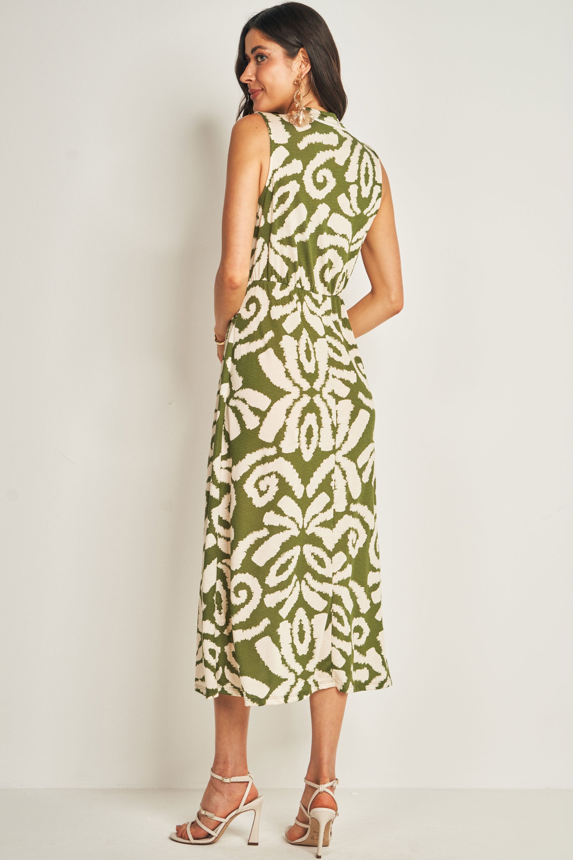 Vestido Longo sem Manga em Malha Cloé