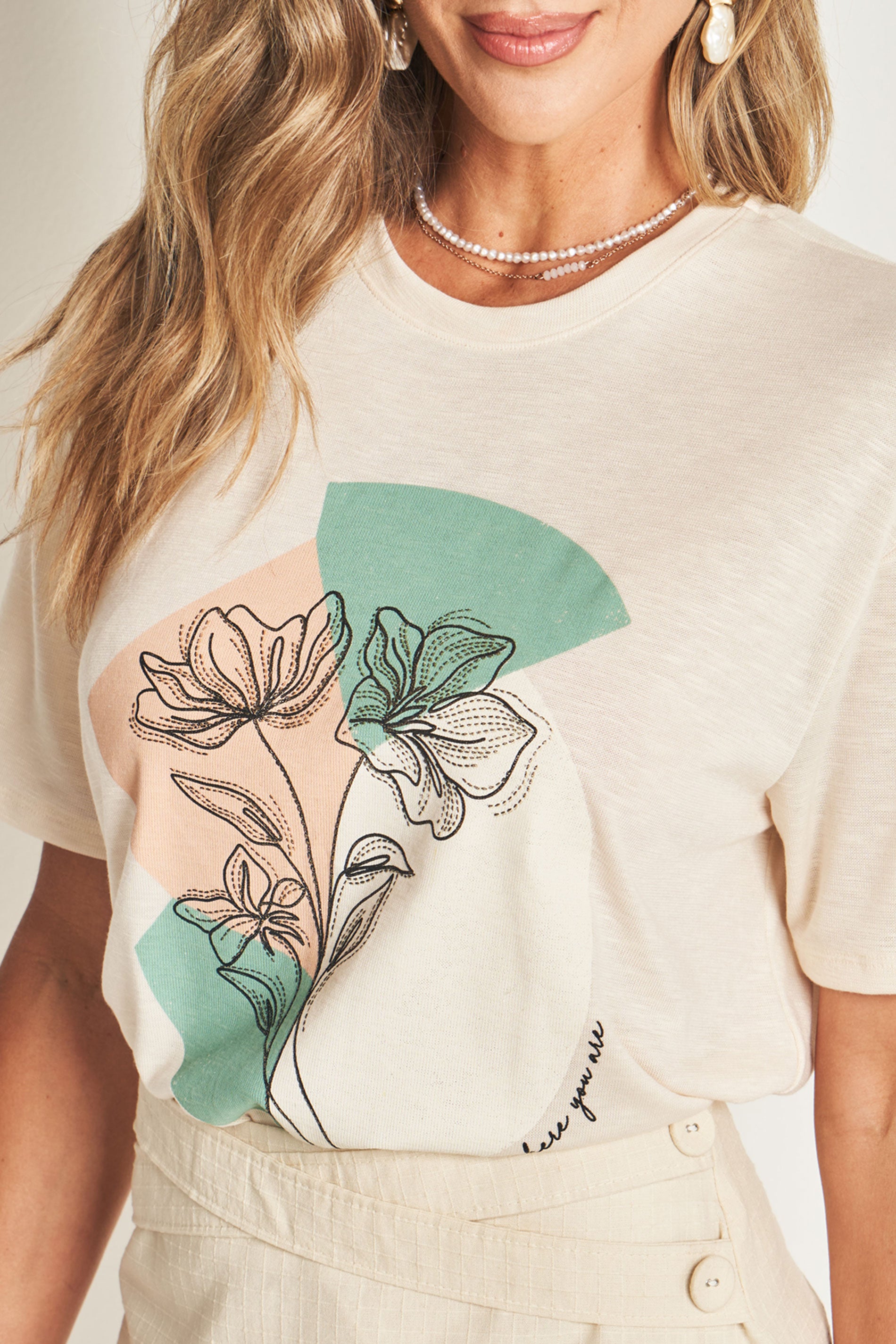 T-shirt em Tricot Flamê