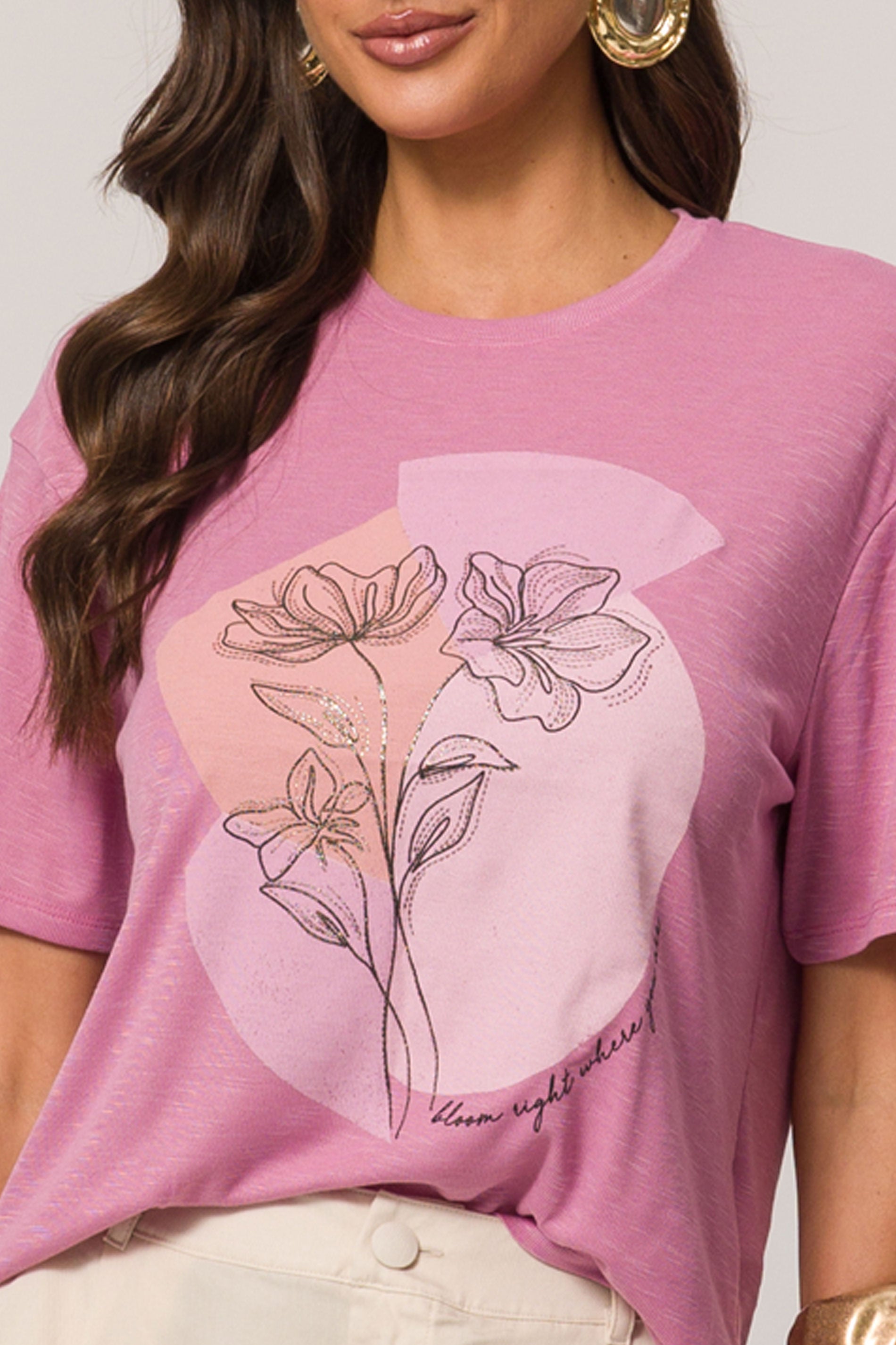 T-shirt em Tricot Flamê