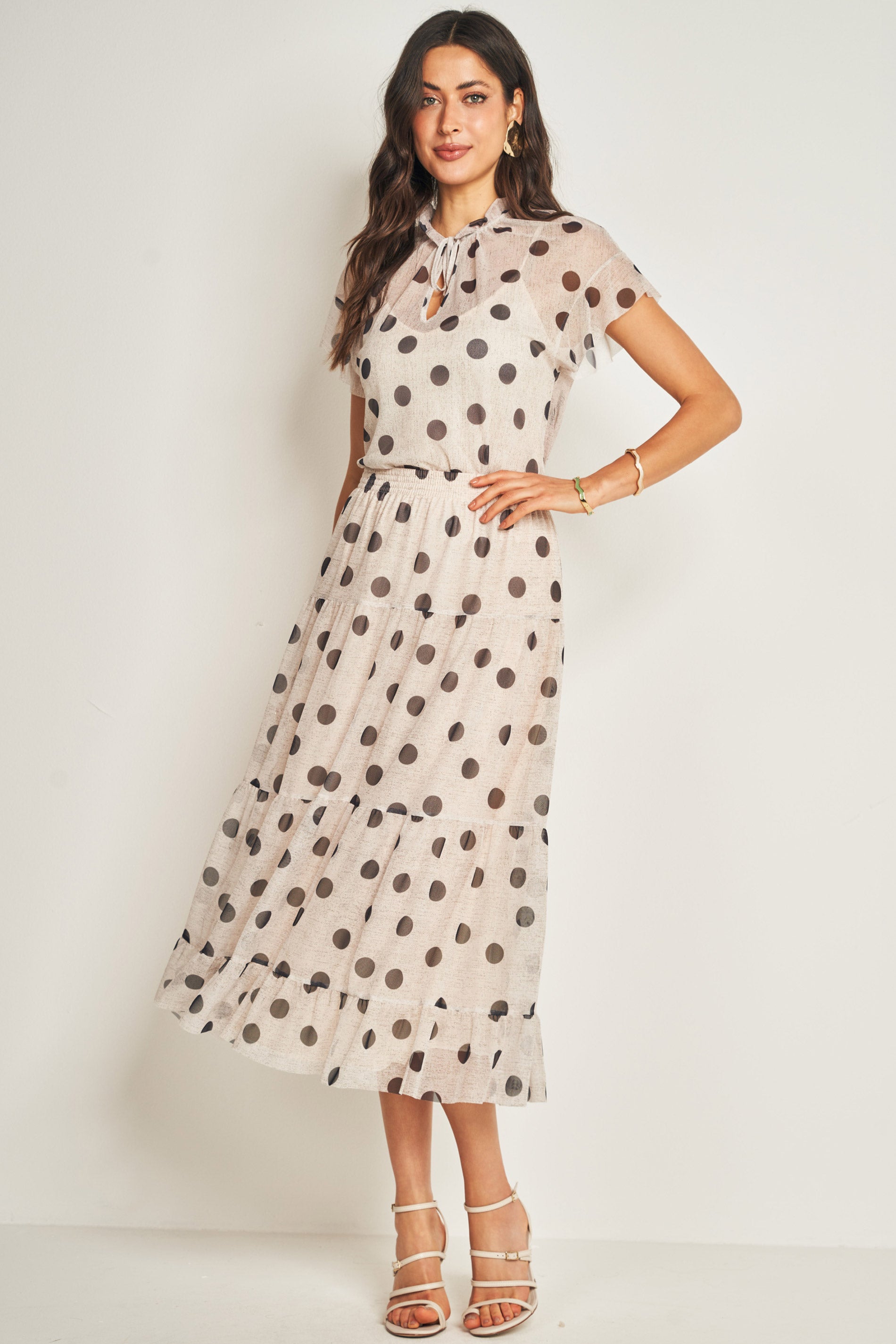 Blusa Estampada em Tule