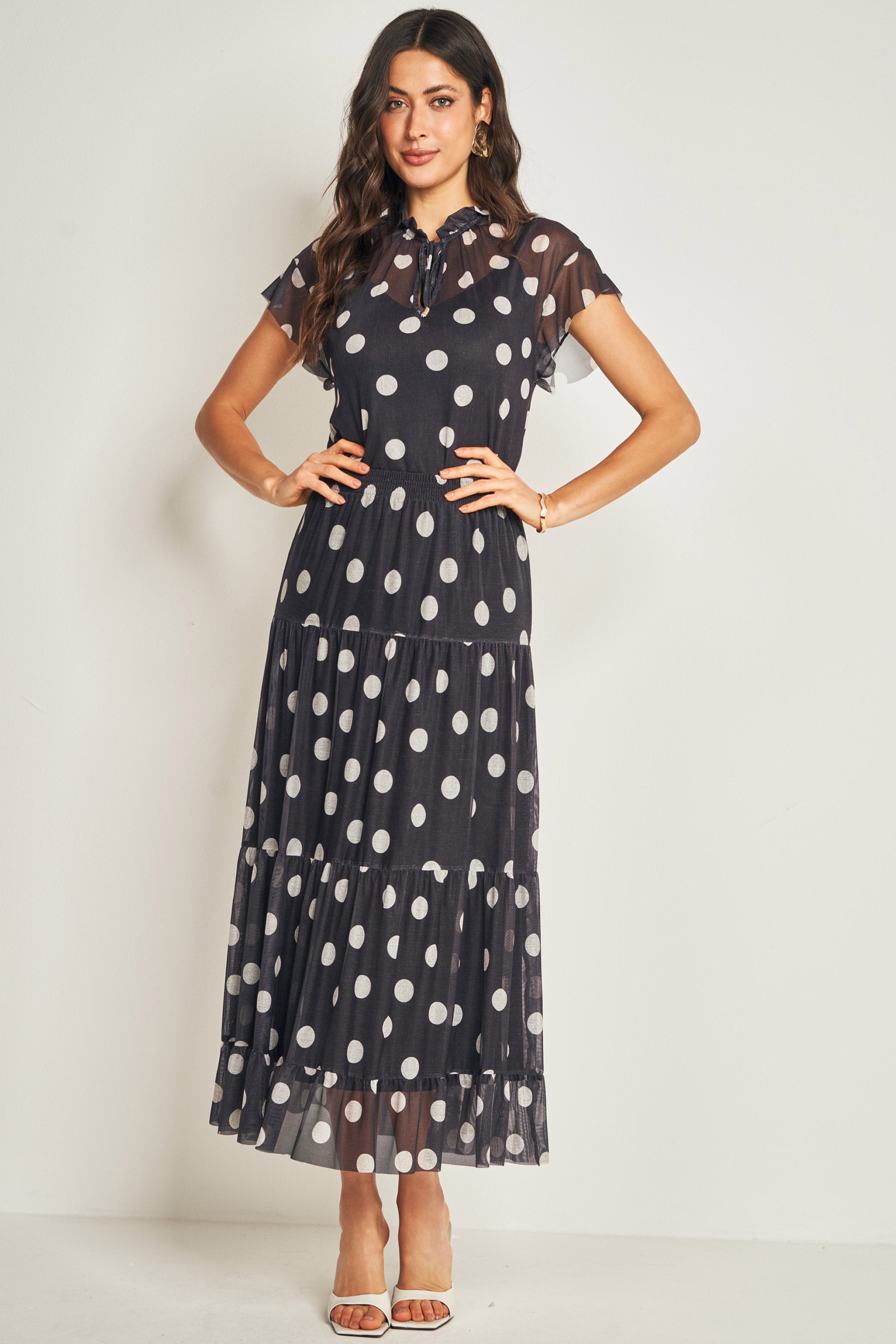 Blusa Estampada em Tule