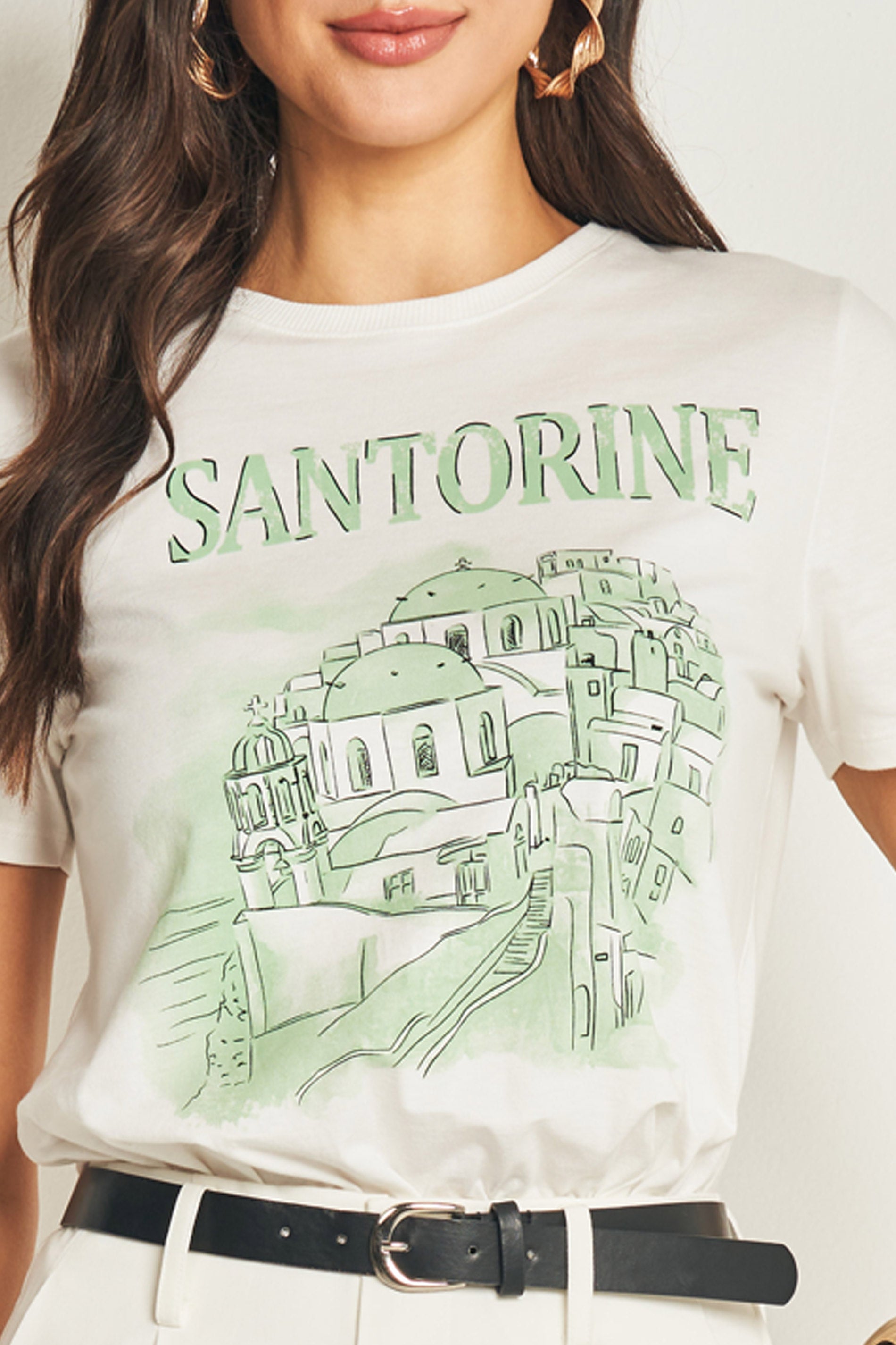 T-shirt em Meia Malha com Estampa Ilustrativa