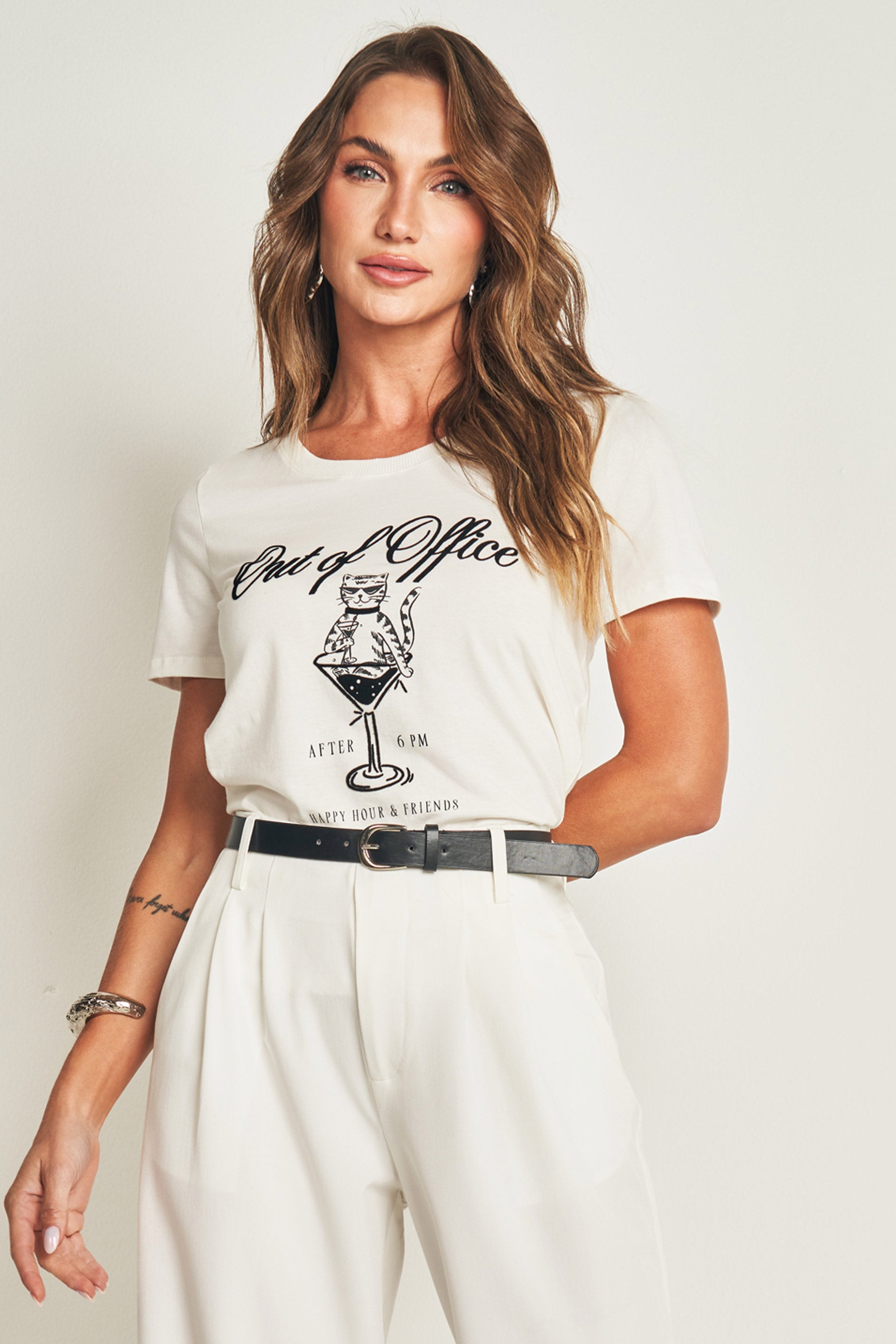 T-shirt em Meia Malha com Estampa Ilustrada