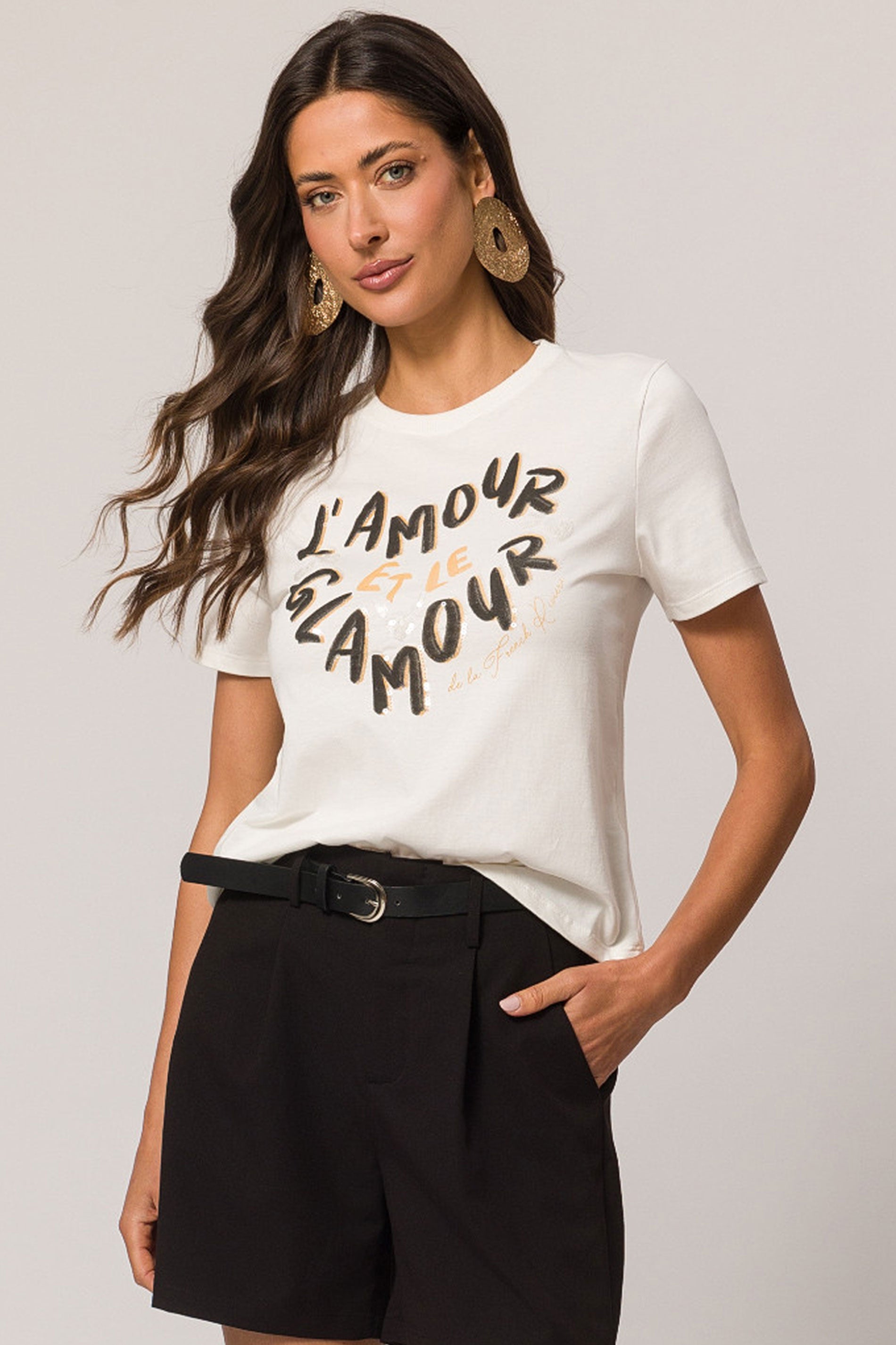 T-shirt em Meia Malha com Estampa Ilustrativa