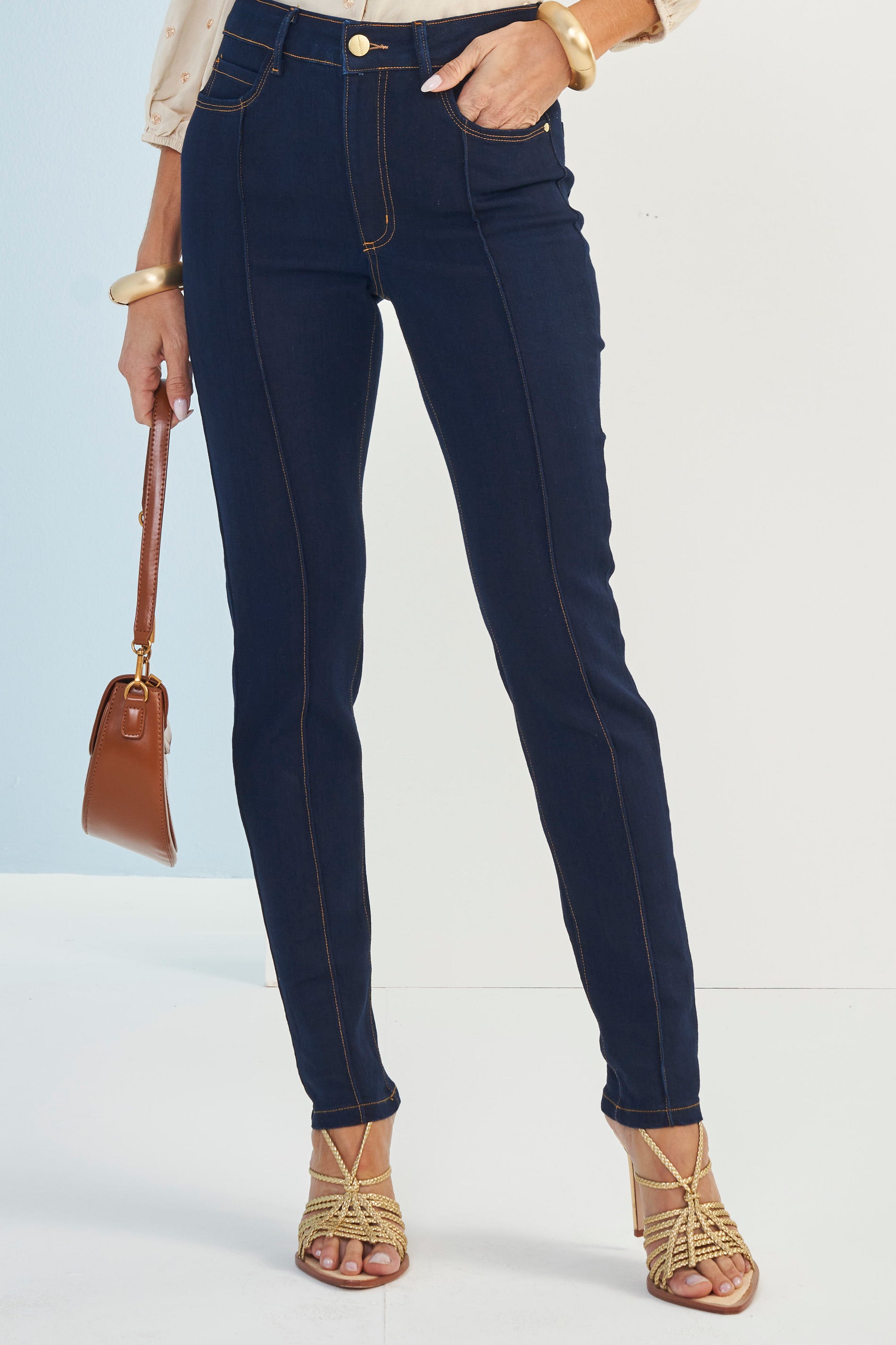 Calça Jeans Brisa Cintura Alta Skinny