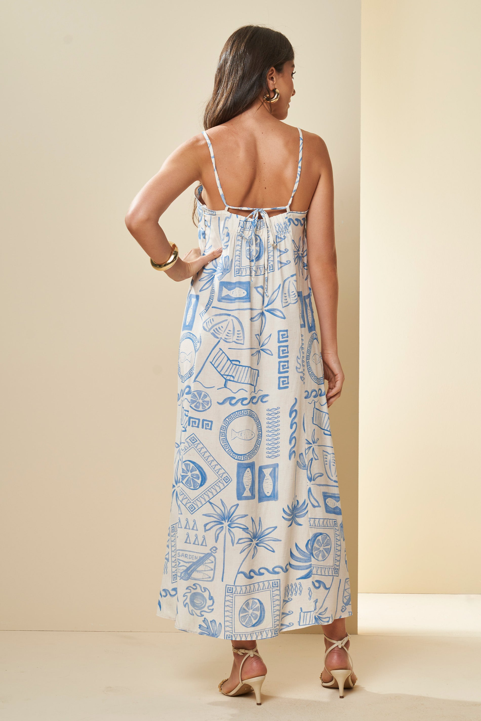 Vestido Longo Veraneio Alça Fina