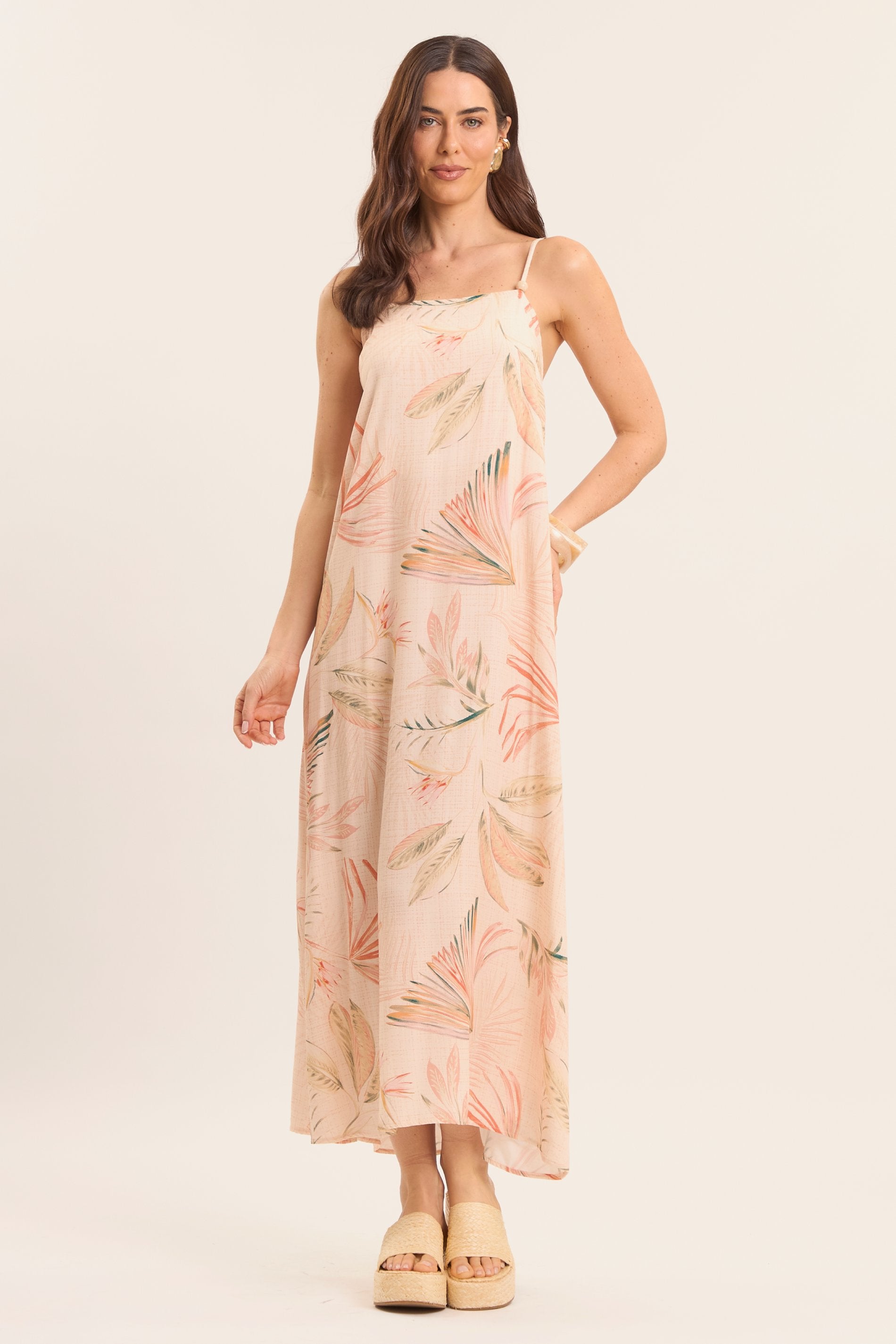 Vestido Longo Veraneio Alça Fina