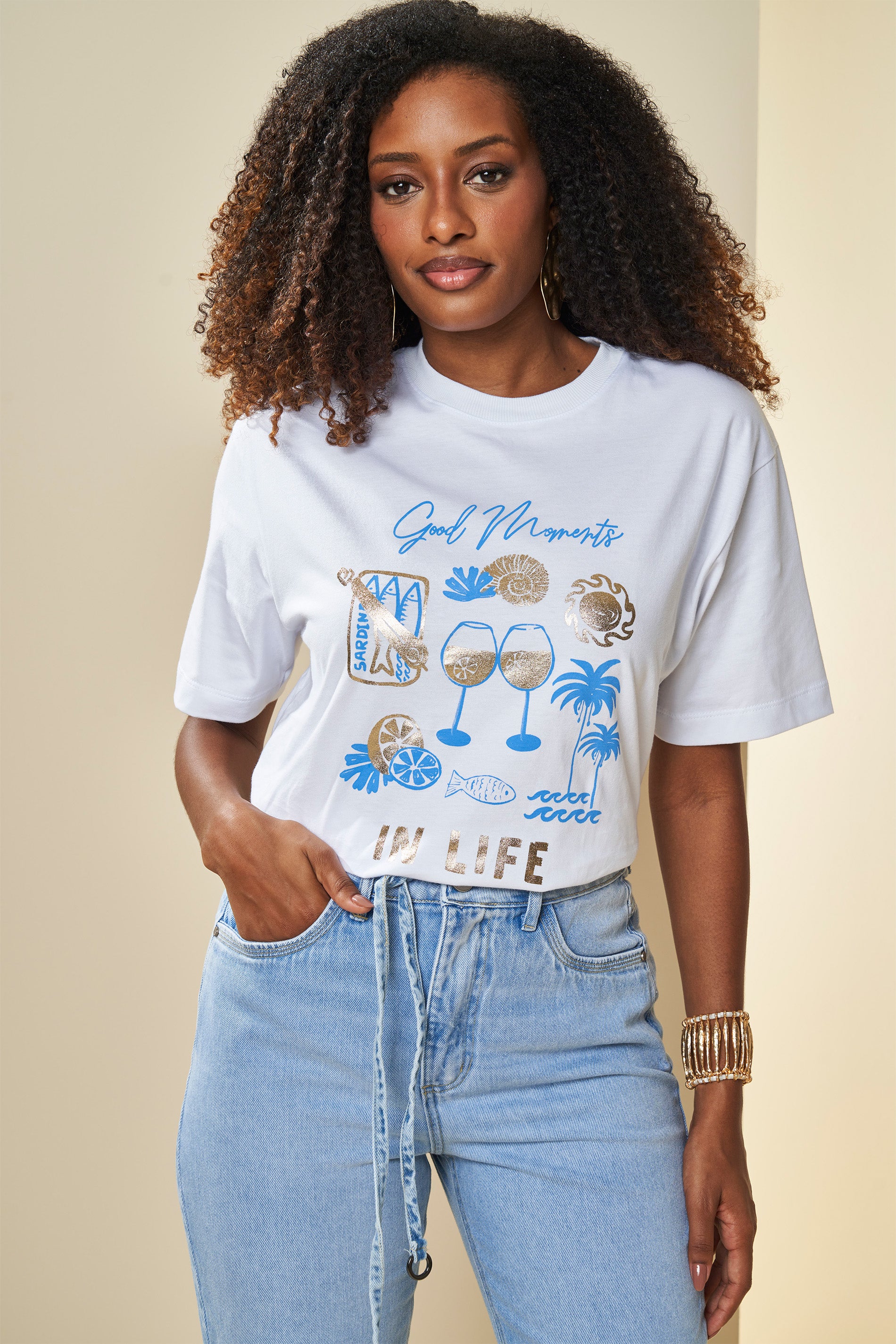 T-Shirt Básica Veraneio Estampada