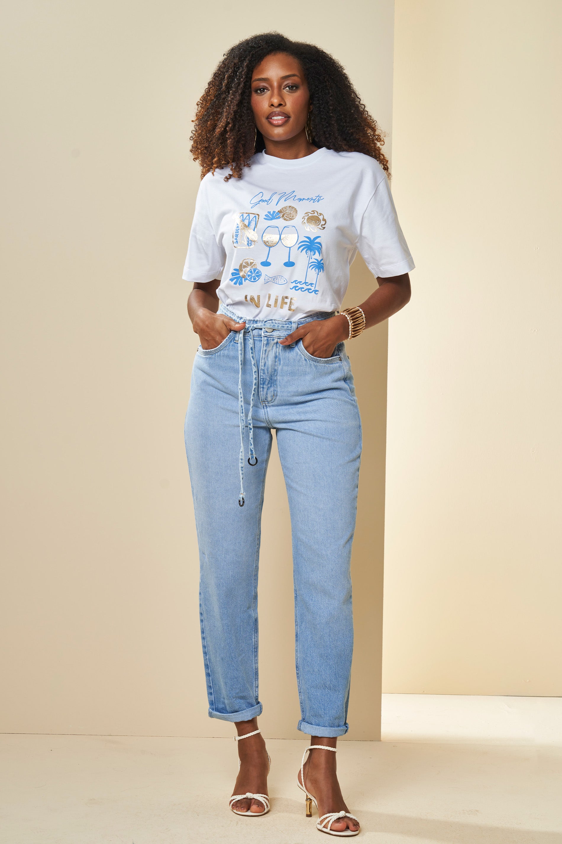 T-Shirt Básica Veraneio Estampada