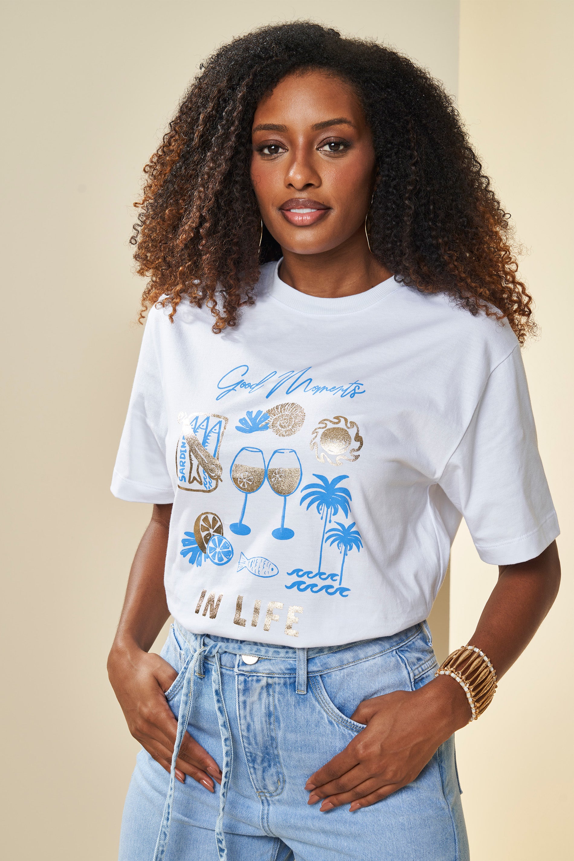 T-Shirt Básica Veraneio Estampada