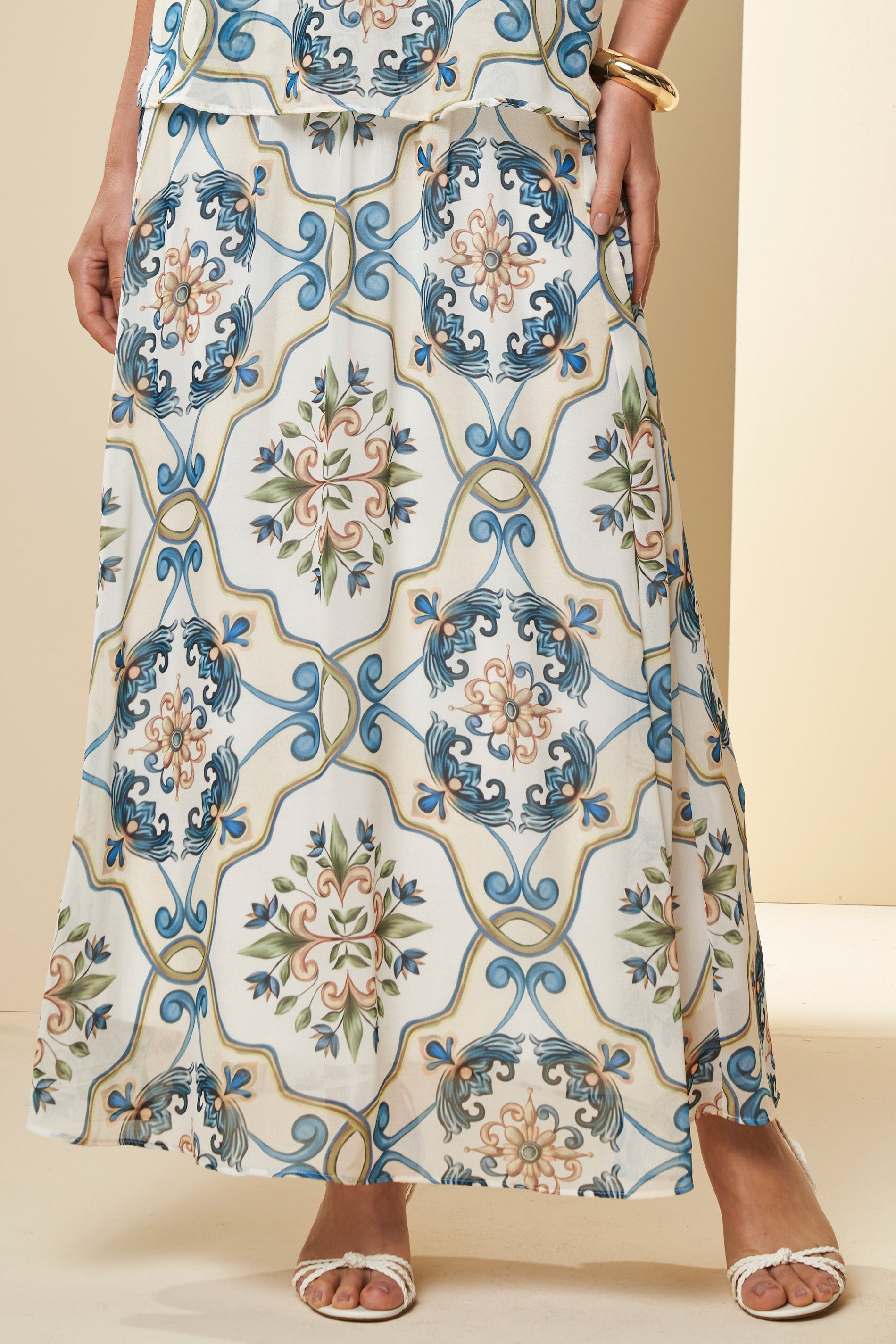 Saia Longa Lusitana Estampada