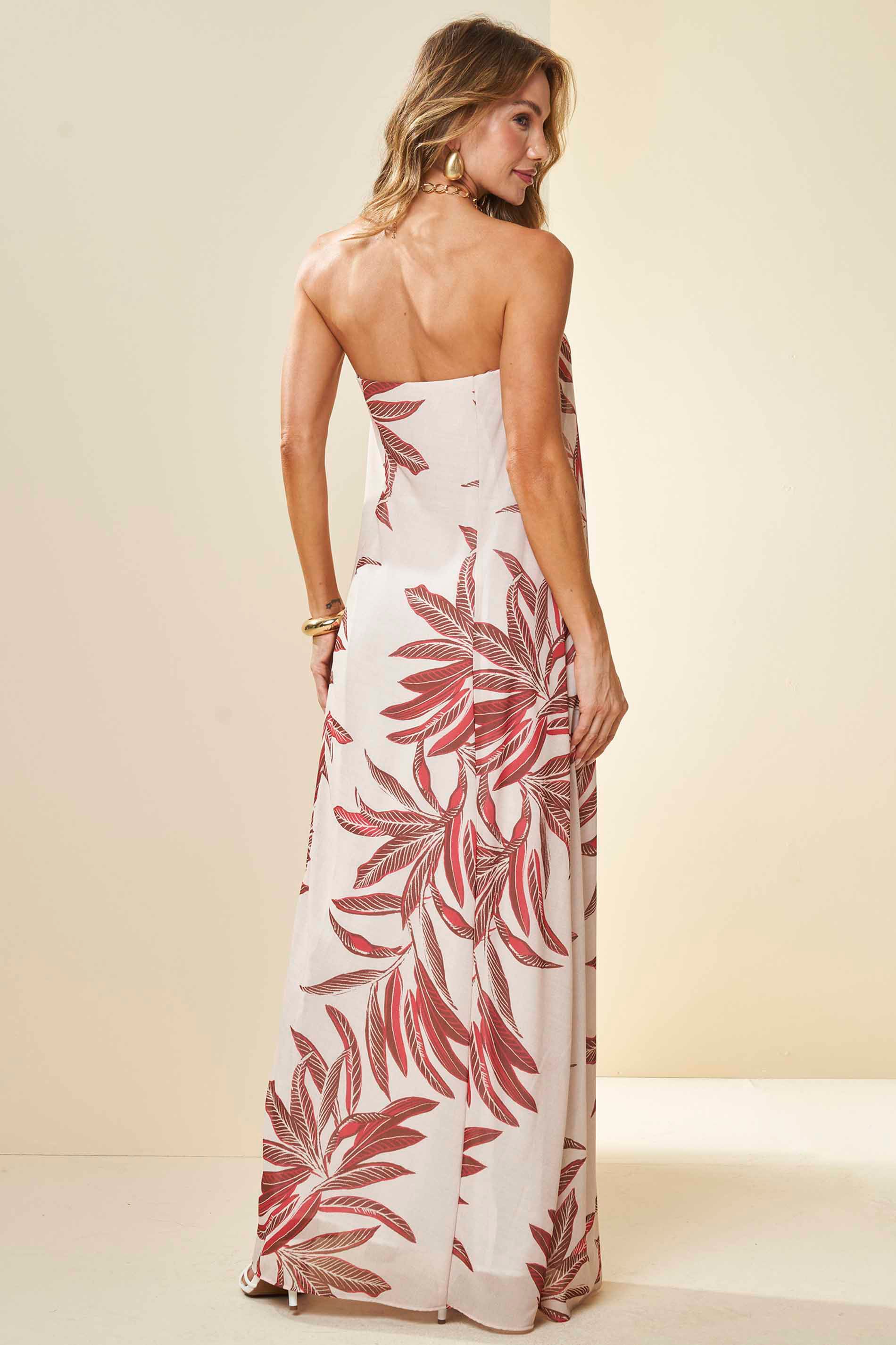 Vestido Longo Lusitana Tomara que Caia Estampado