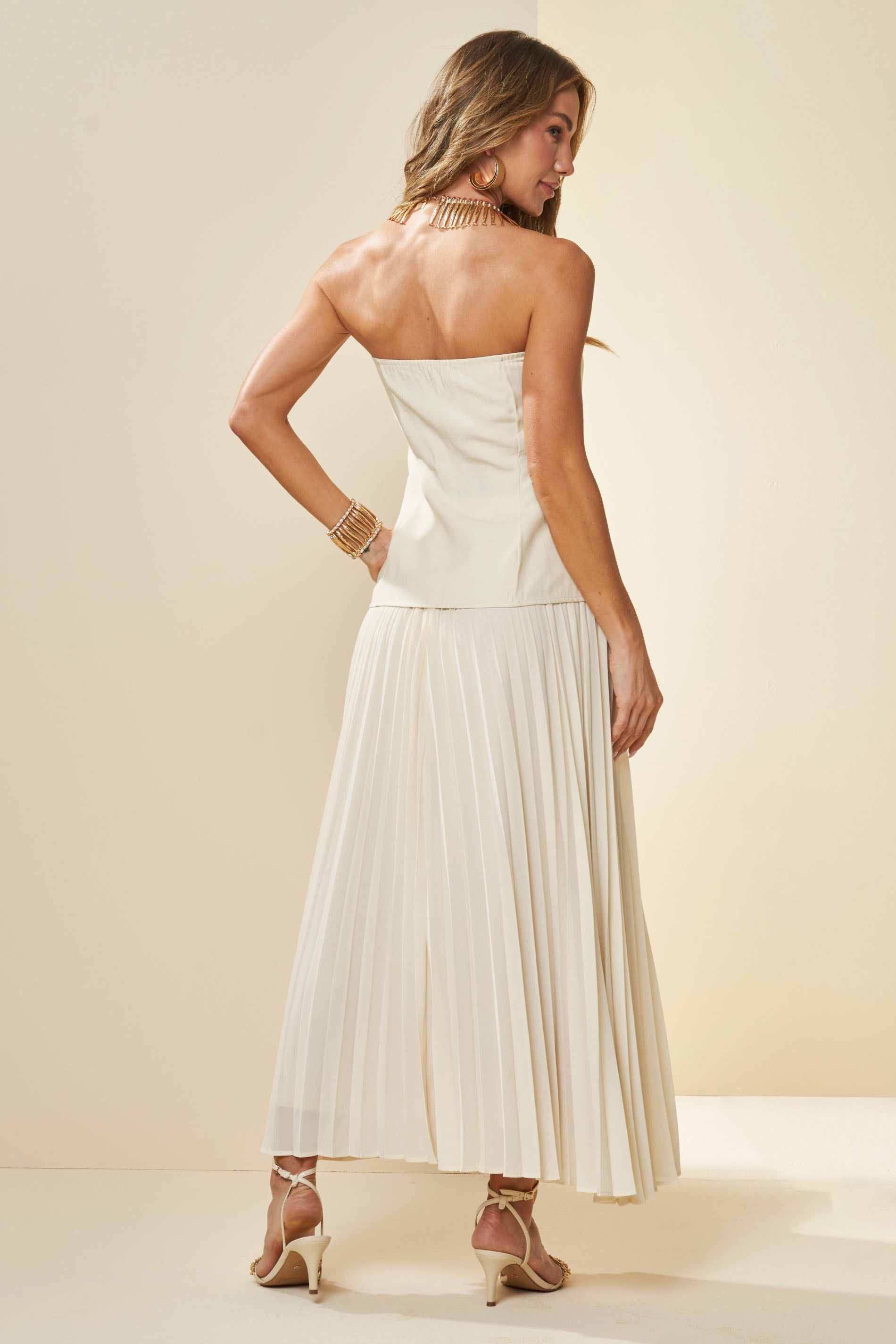 Saia Longa Lusitana Plissada