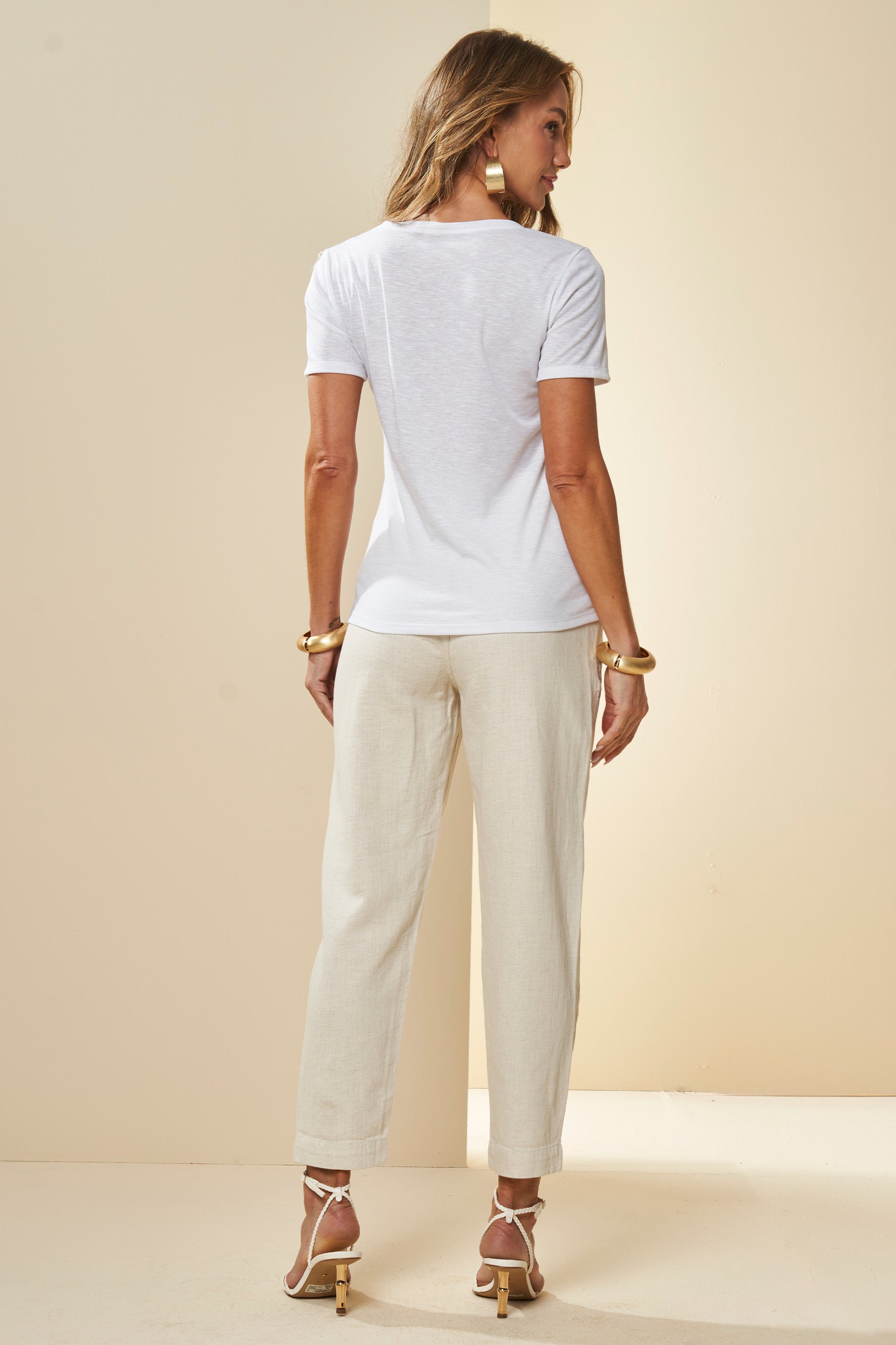 Calça Cintura Alta Celebration com Bordado