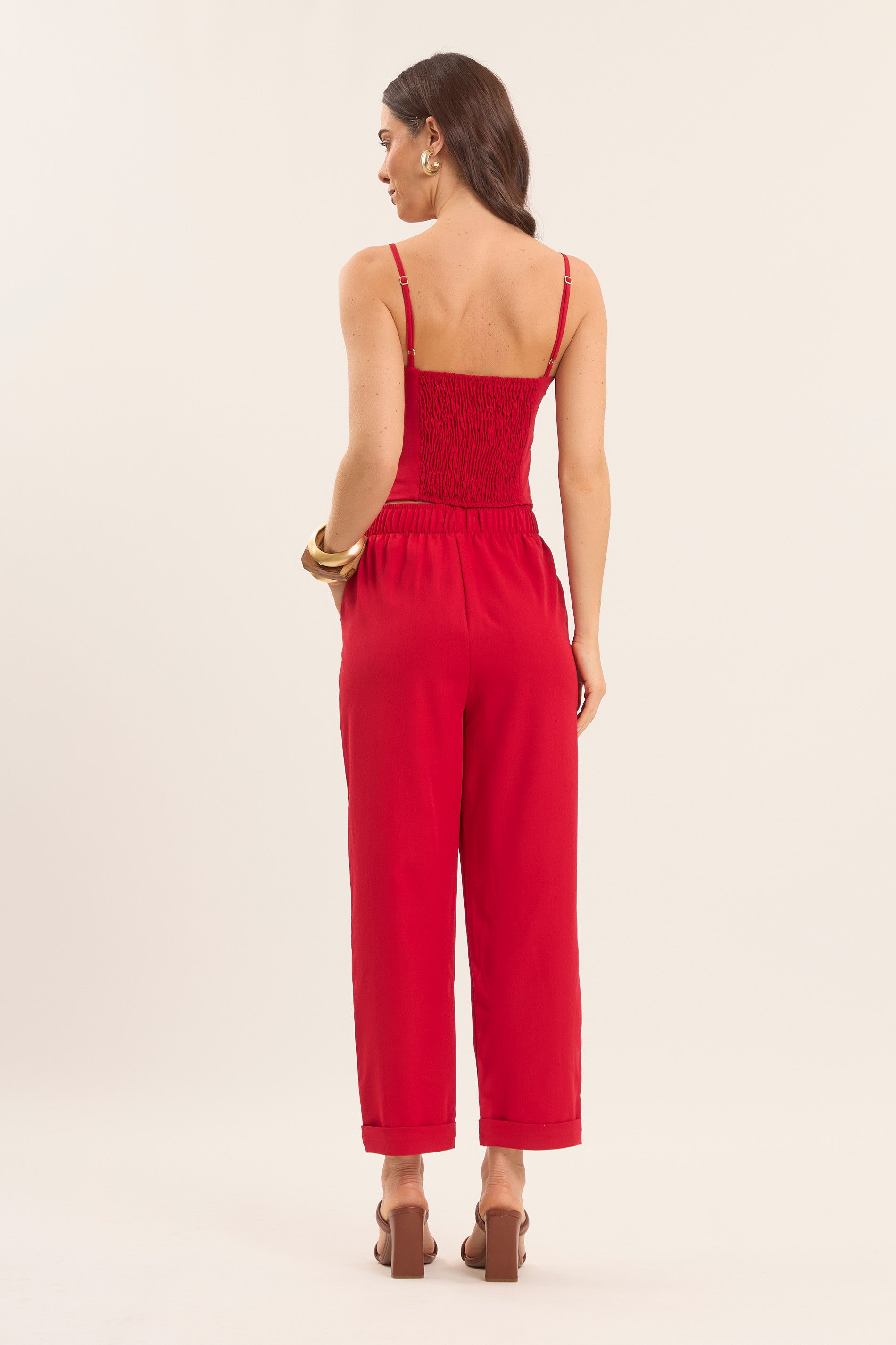 Top de Alça Fina Celebration em Alfaiataria