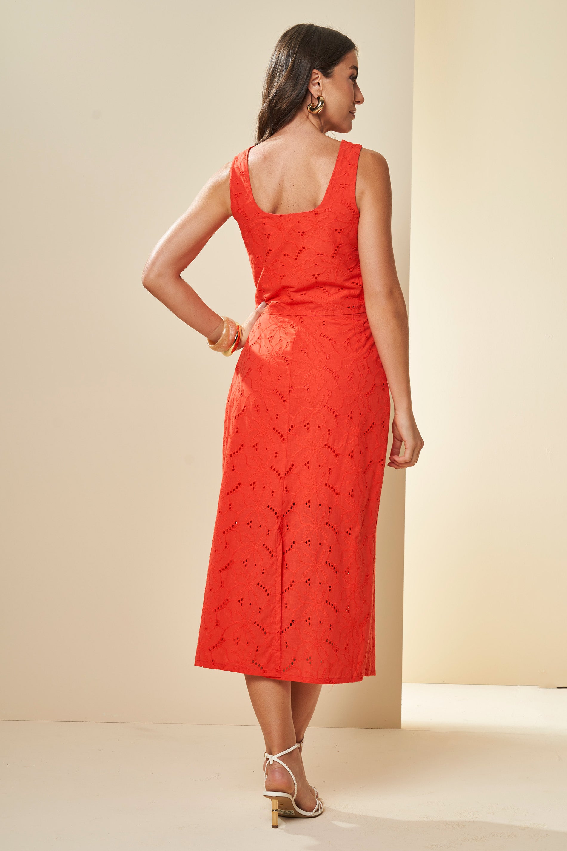 Blusa Rendada Celebration com Decote Fechado