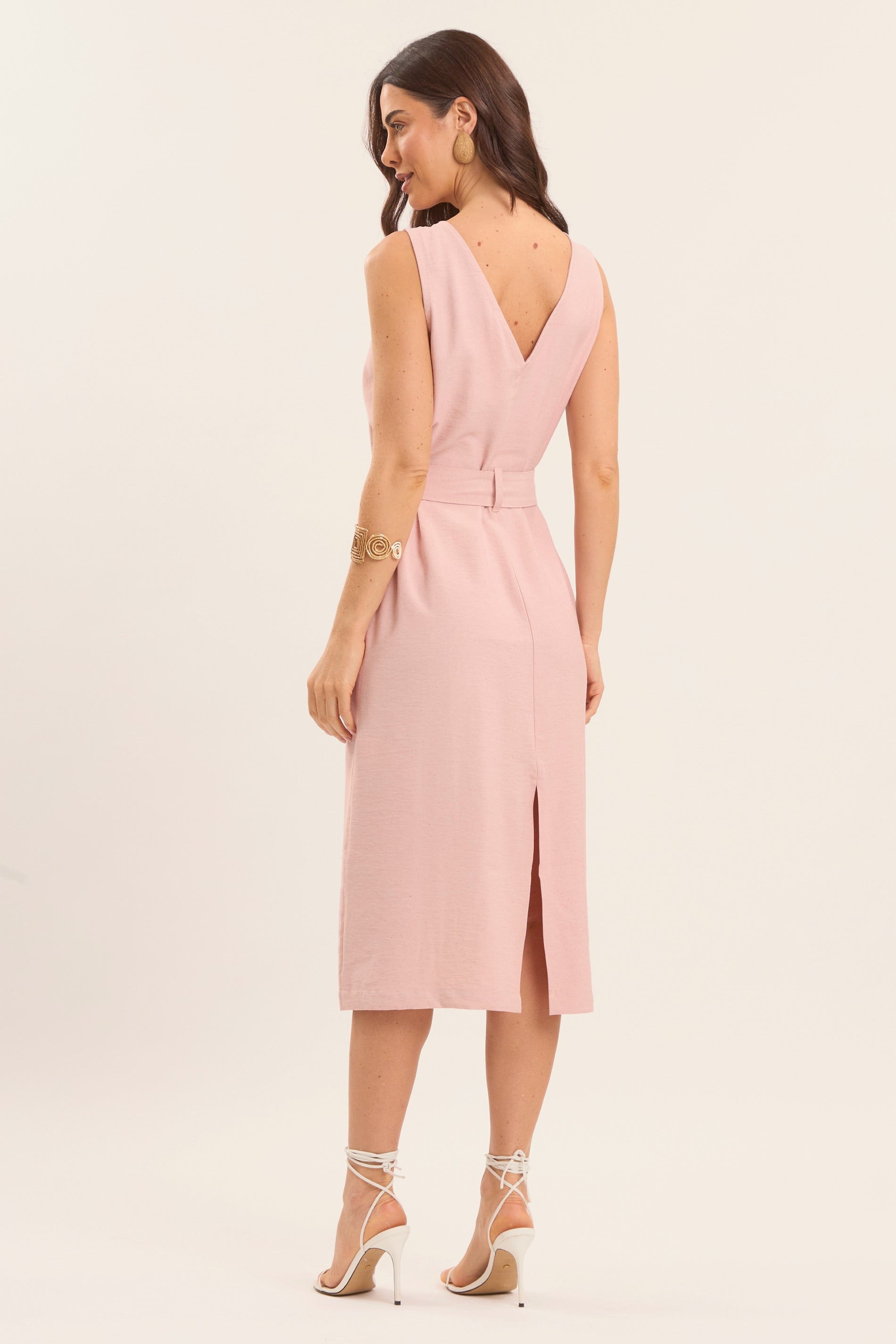 Vestido Midi Brisa em Linho