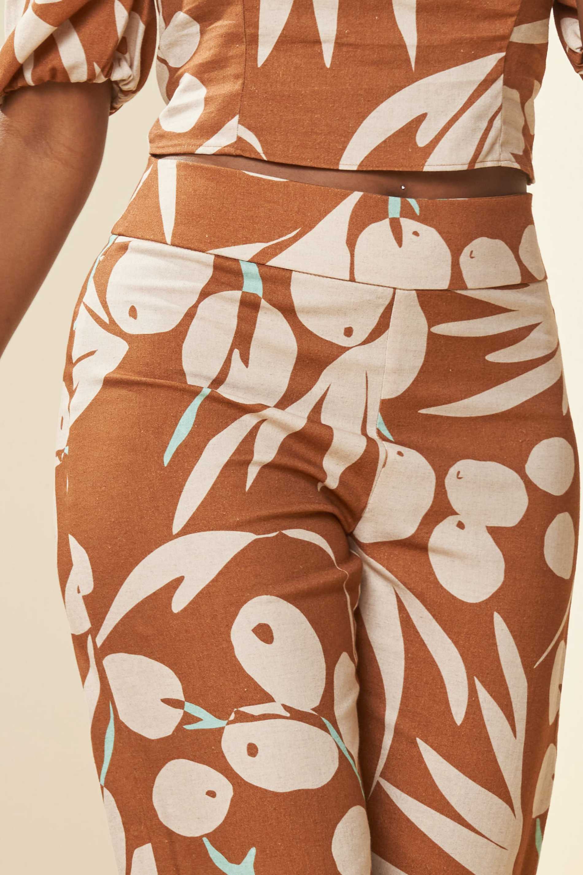 Calça Oliva Estampada