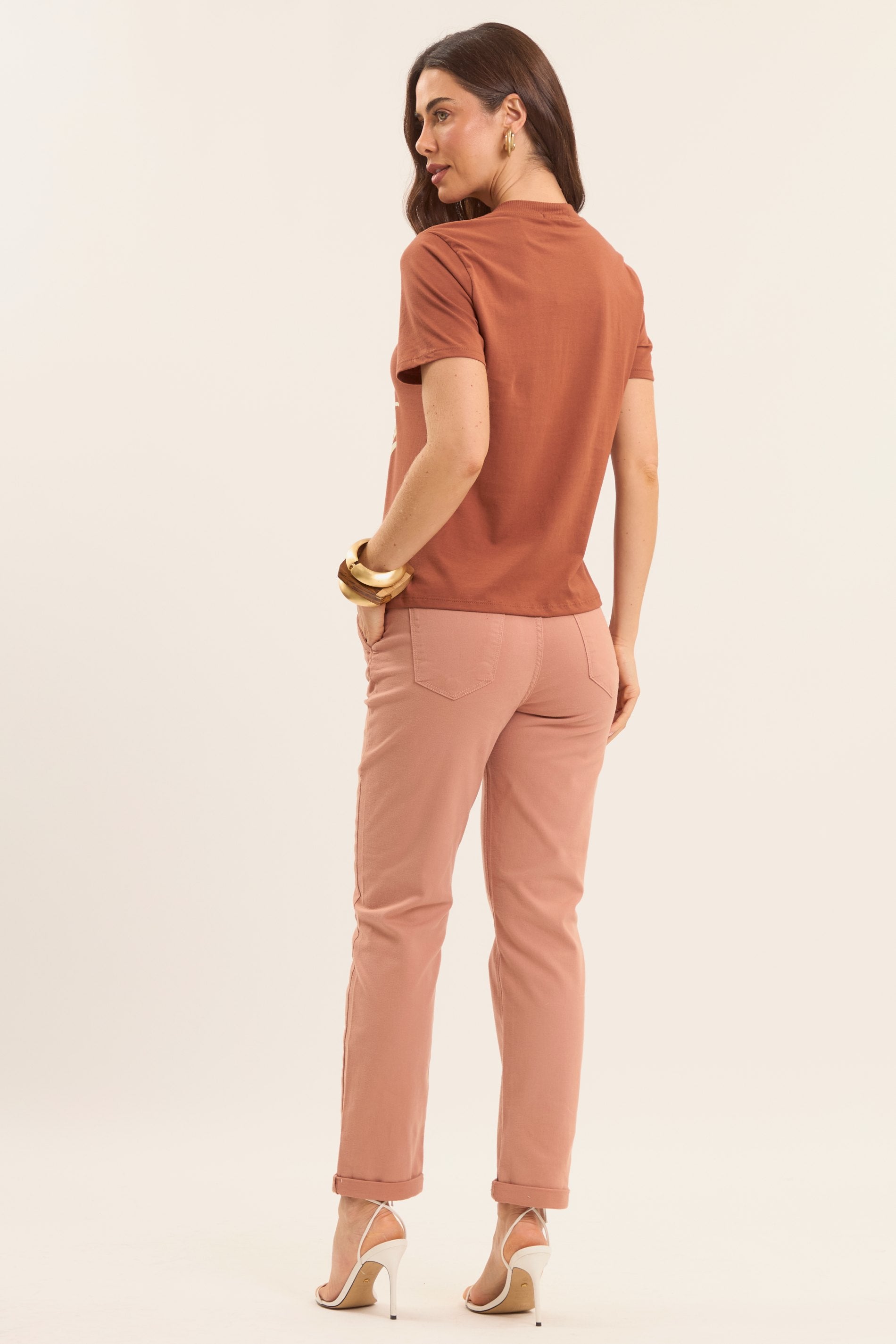 T-Shirt Oliva Estampada