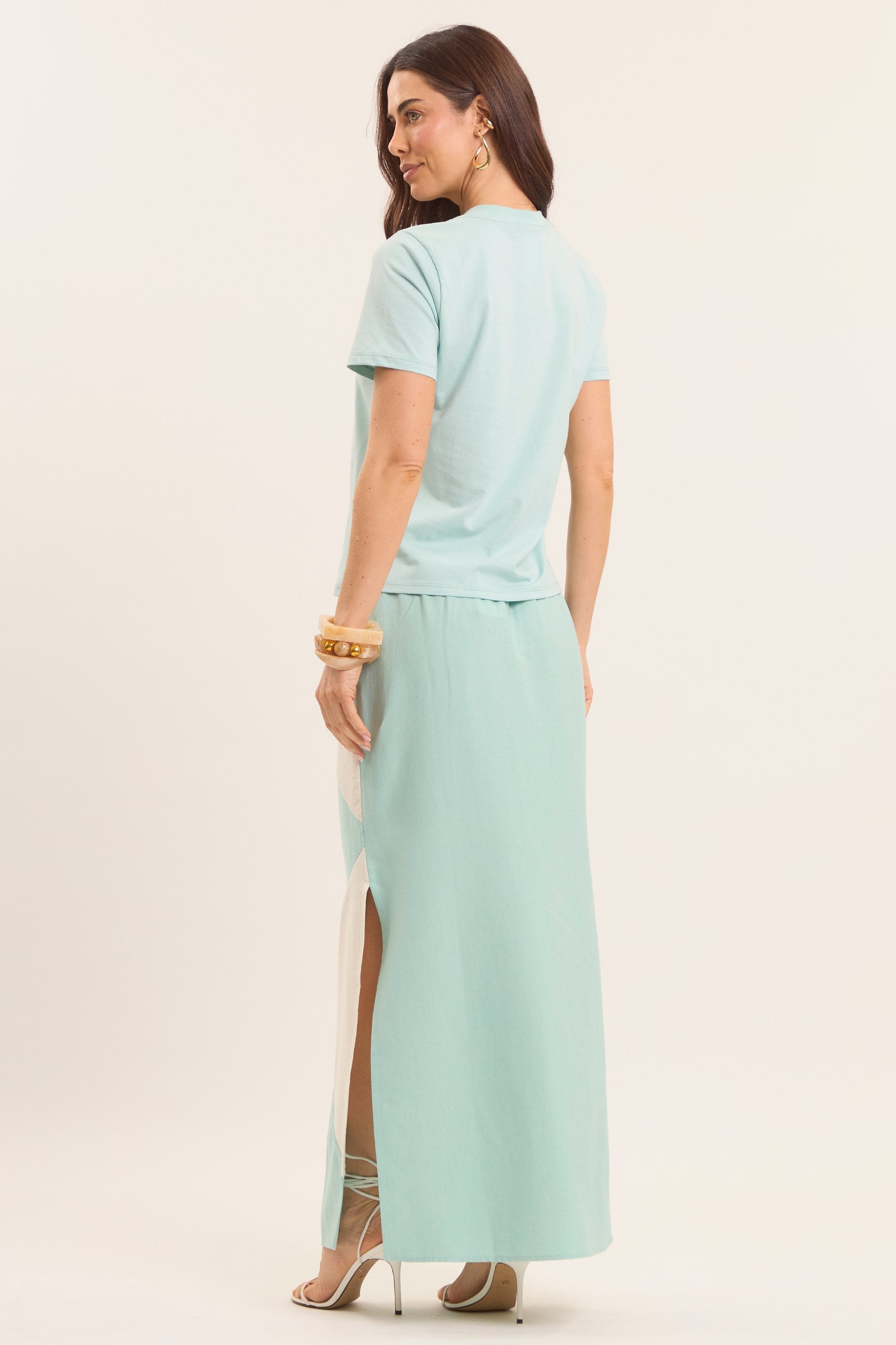 T-Shirt Oliva Estampada