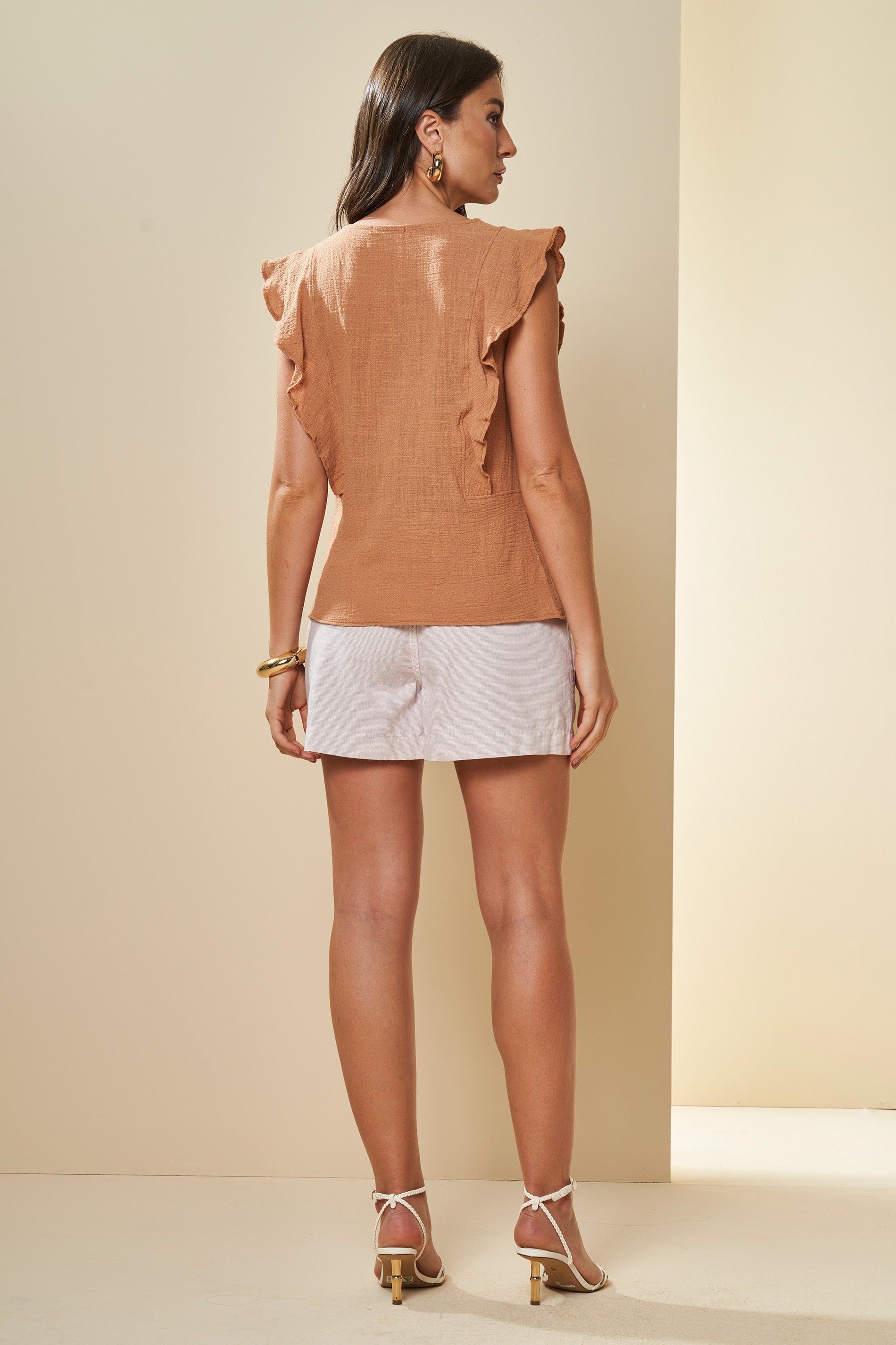 Blusa Oliva em Soft Rustic