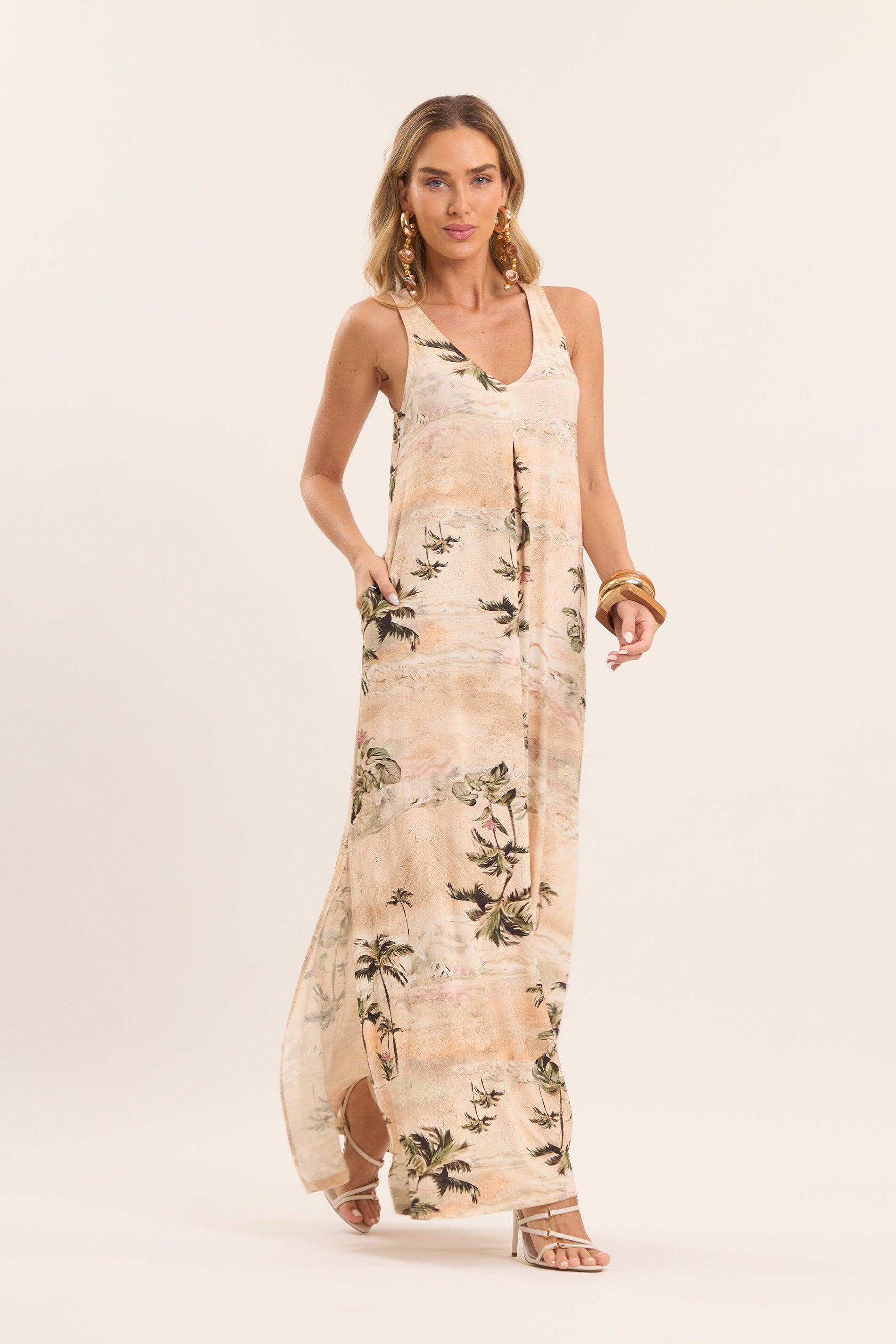 Vestido Longo Boho Estampado