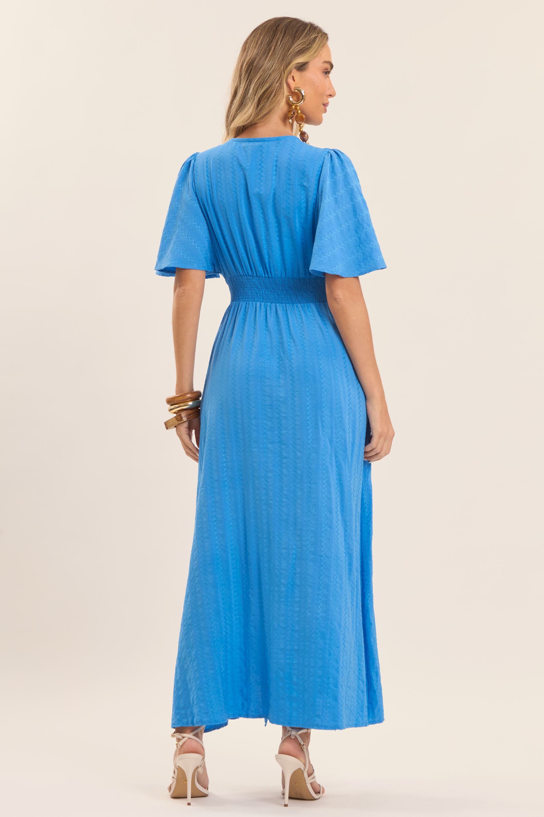 Vestido Midi Brisamar com Barra Assimétrica