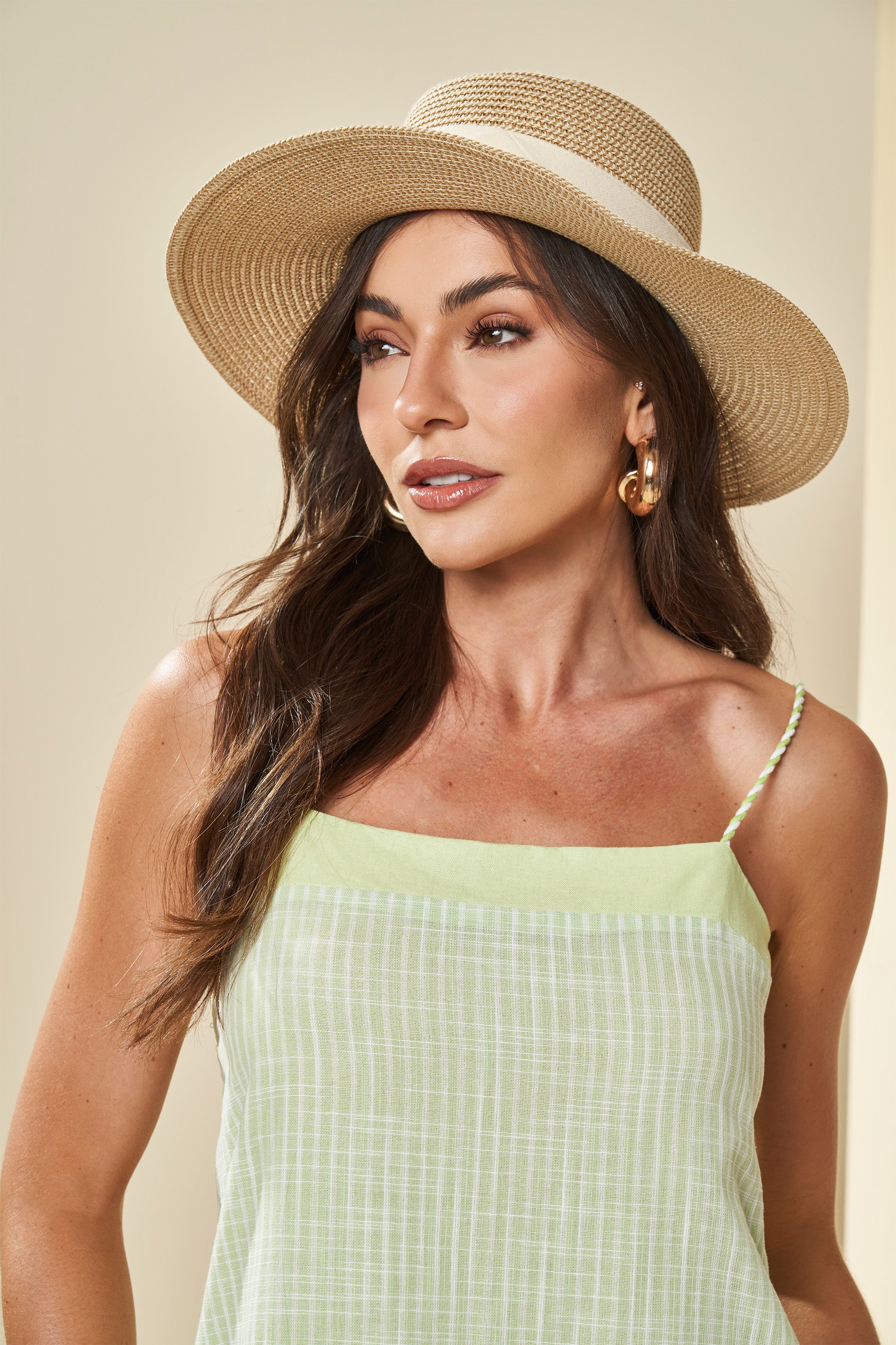 Vestido Longo Alças Finas Brisamar Listrado