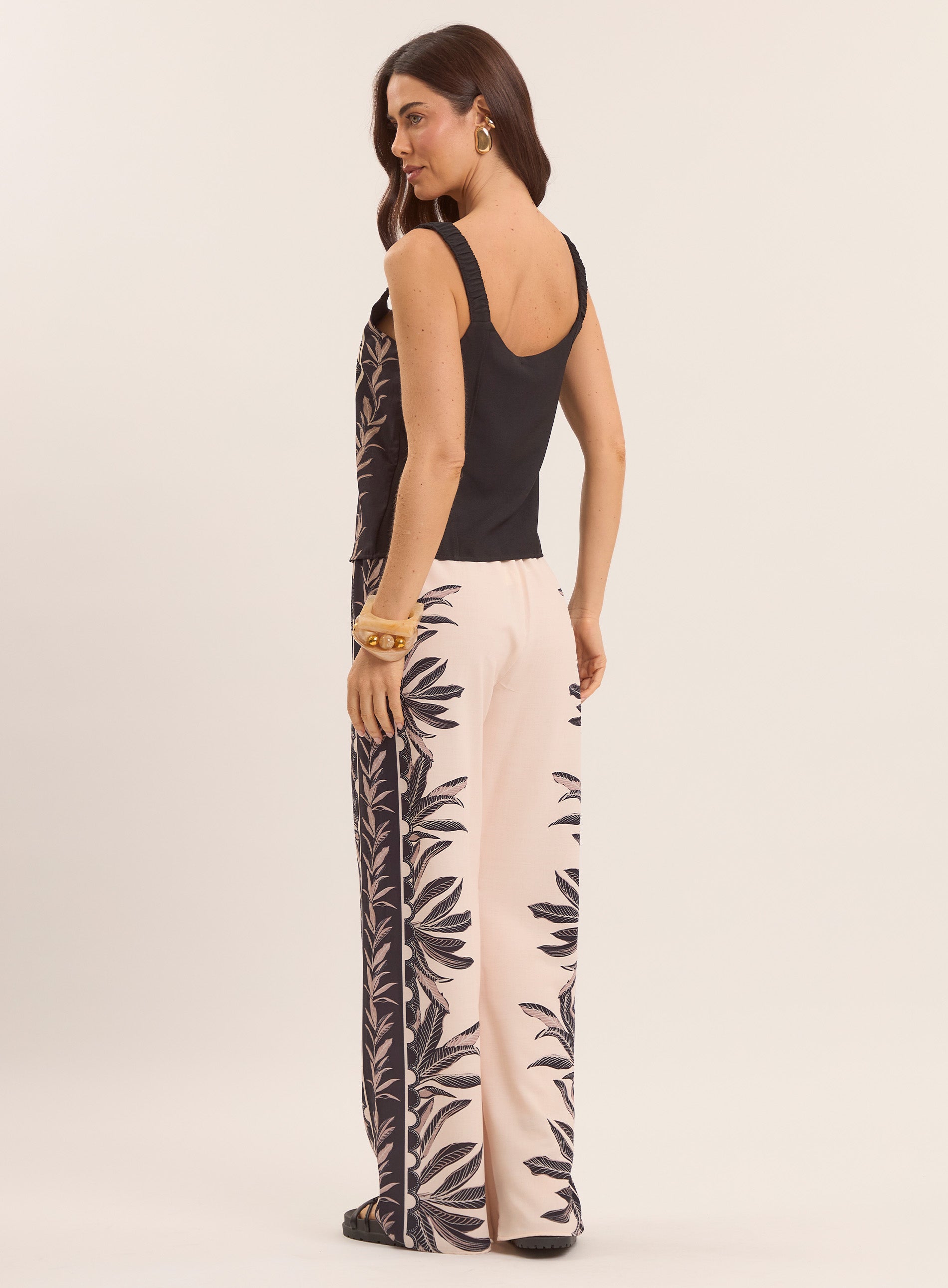 Blusa de Alça Tropical Estampada