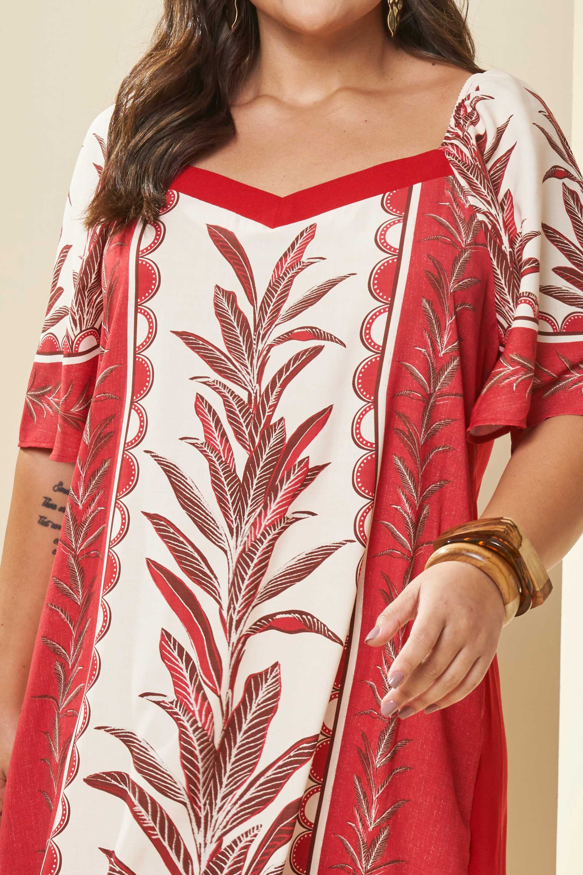 Vestido Curto Tropical Estampado