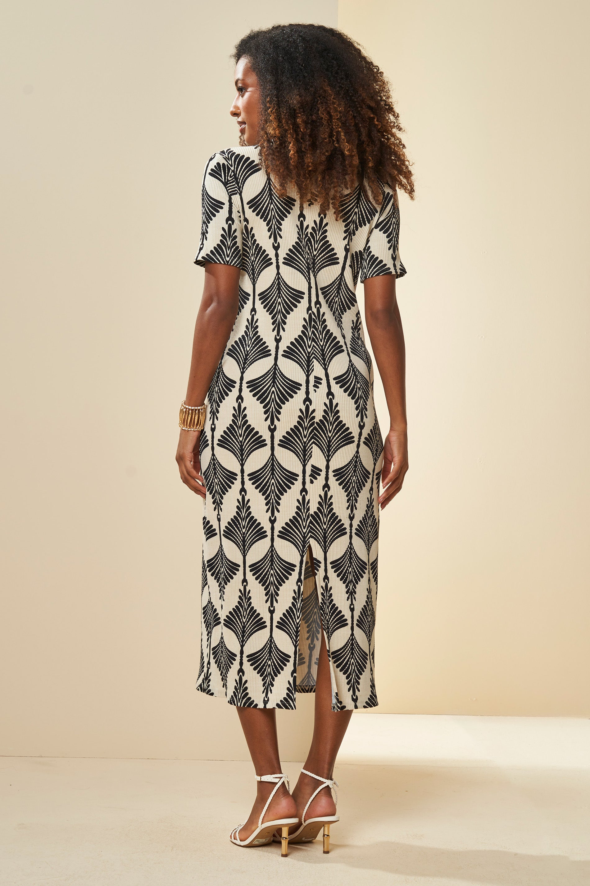 Vestido Longo Boho em Ribana Estampada