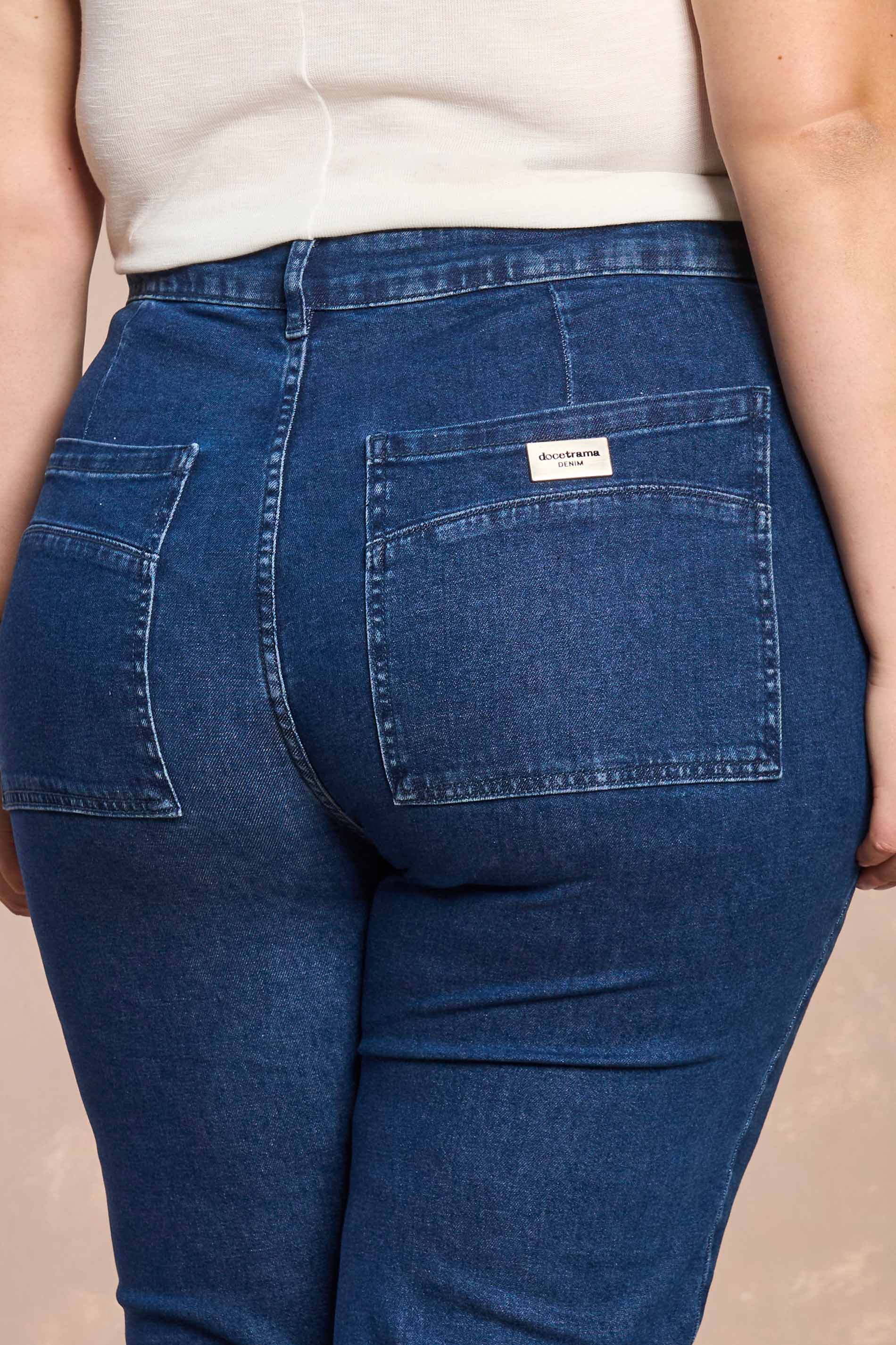 Calça Reta Slim Cozy Winter em Denim