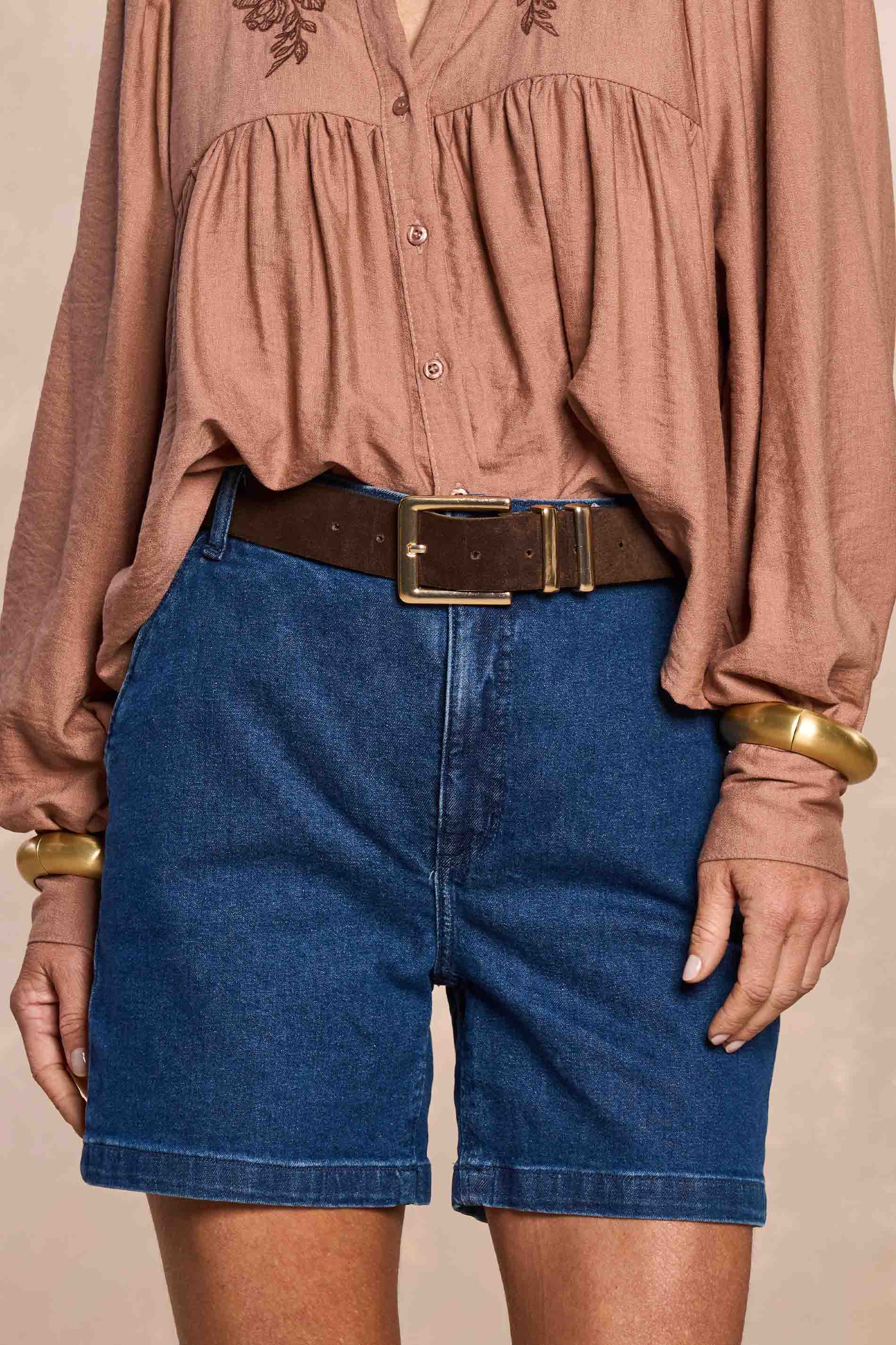 Shorts Soft Garden em Denim