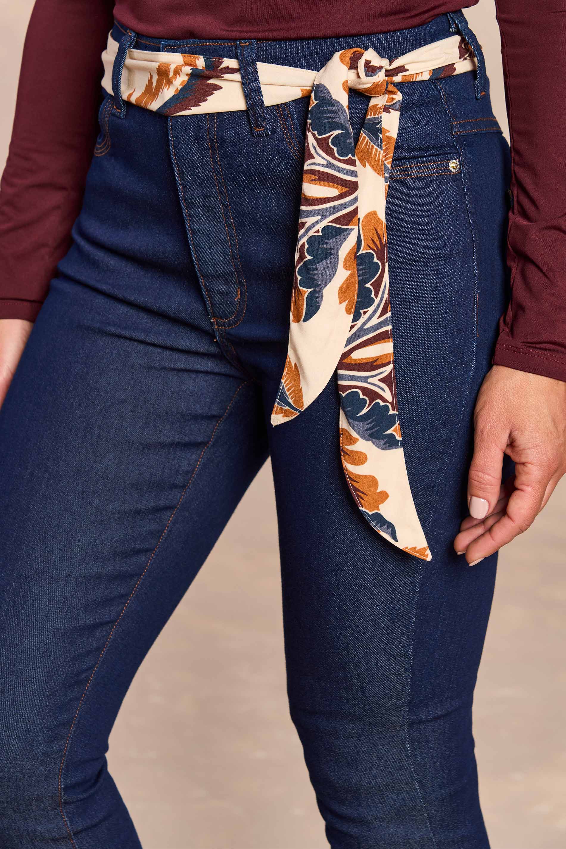 Calça Skinny Jardim Decor em Denim