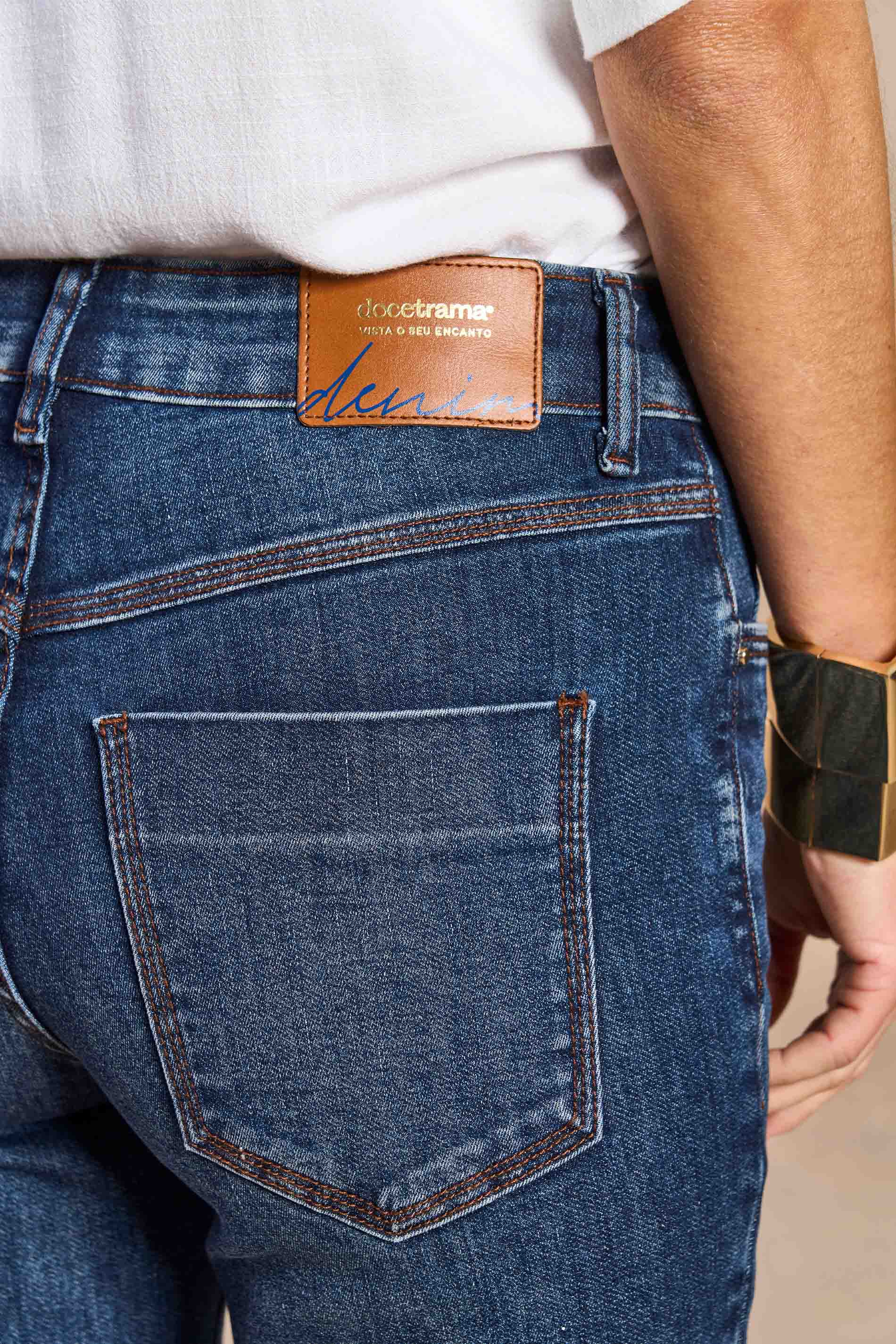 Calça Skinny Íris Soft Garden em Denim