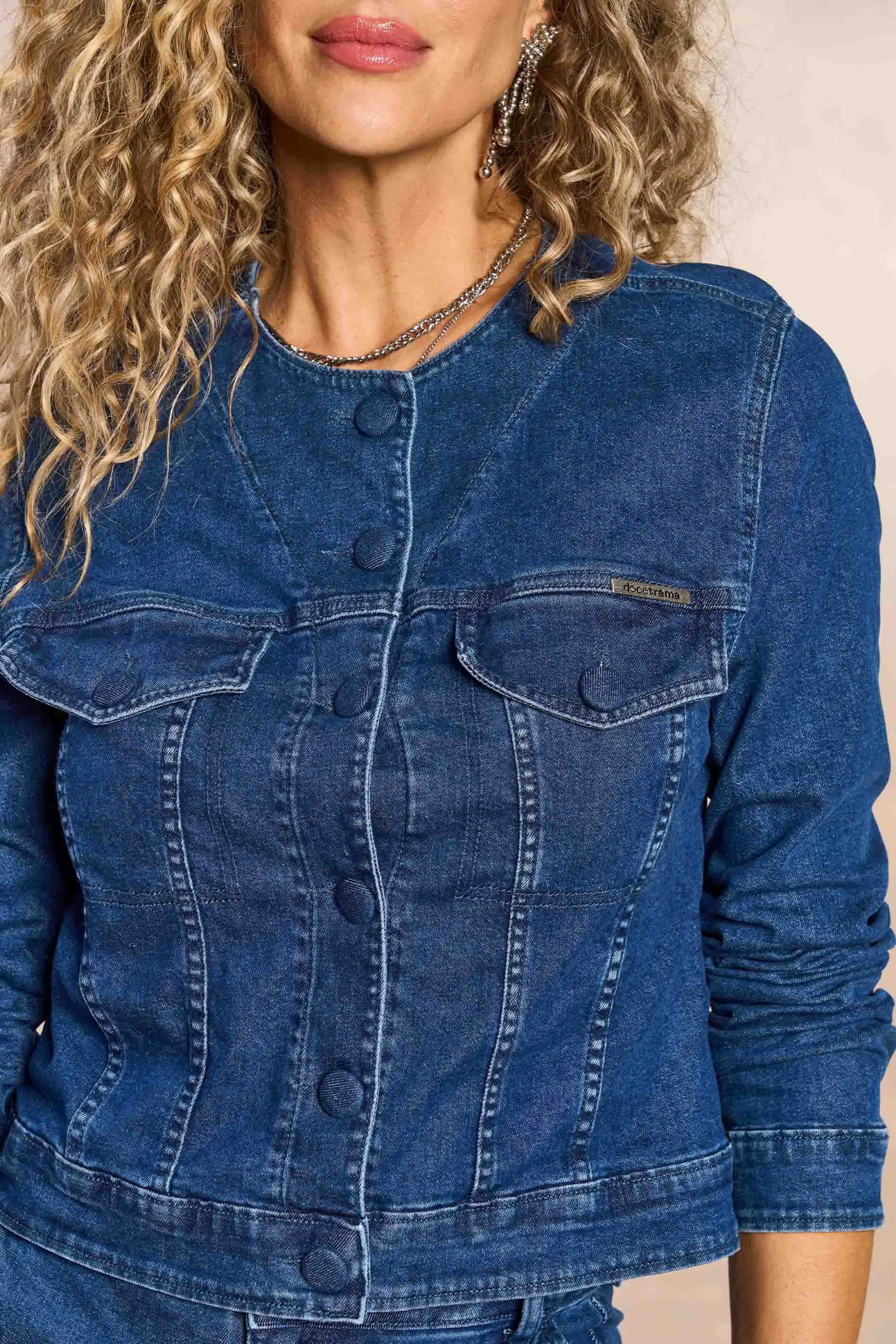 Jaqueta Cozy Winter em Denim