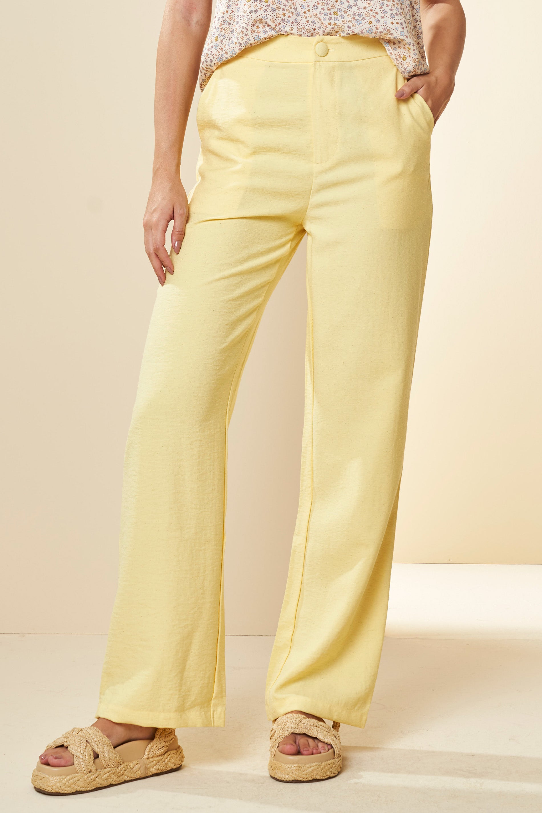 Calça Cintura Alta Solar em Alfaiataria