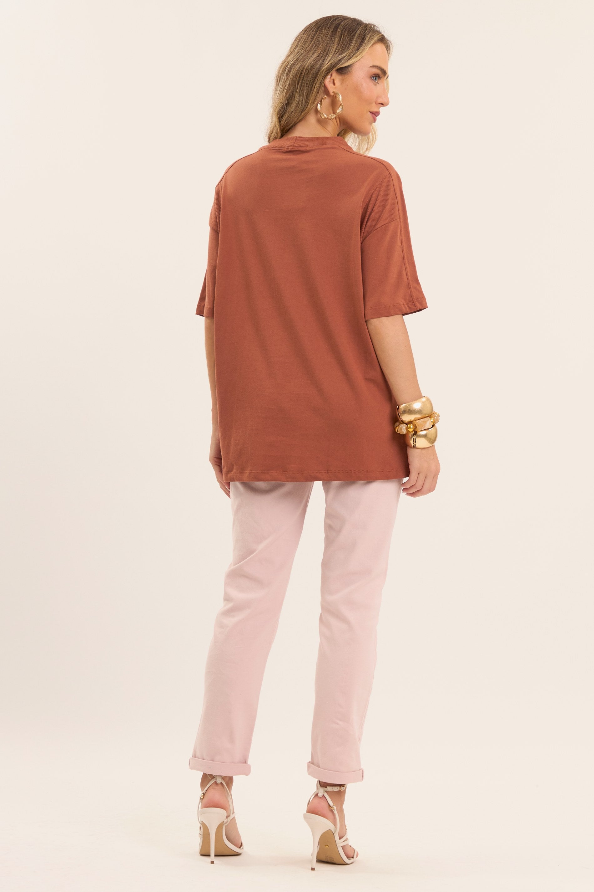 T-Shirt Boho em Meia Malha