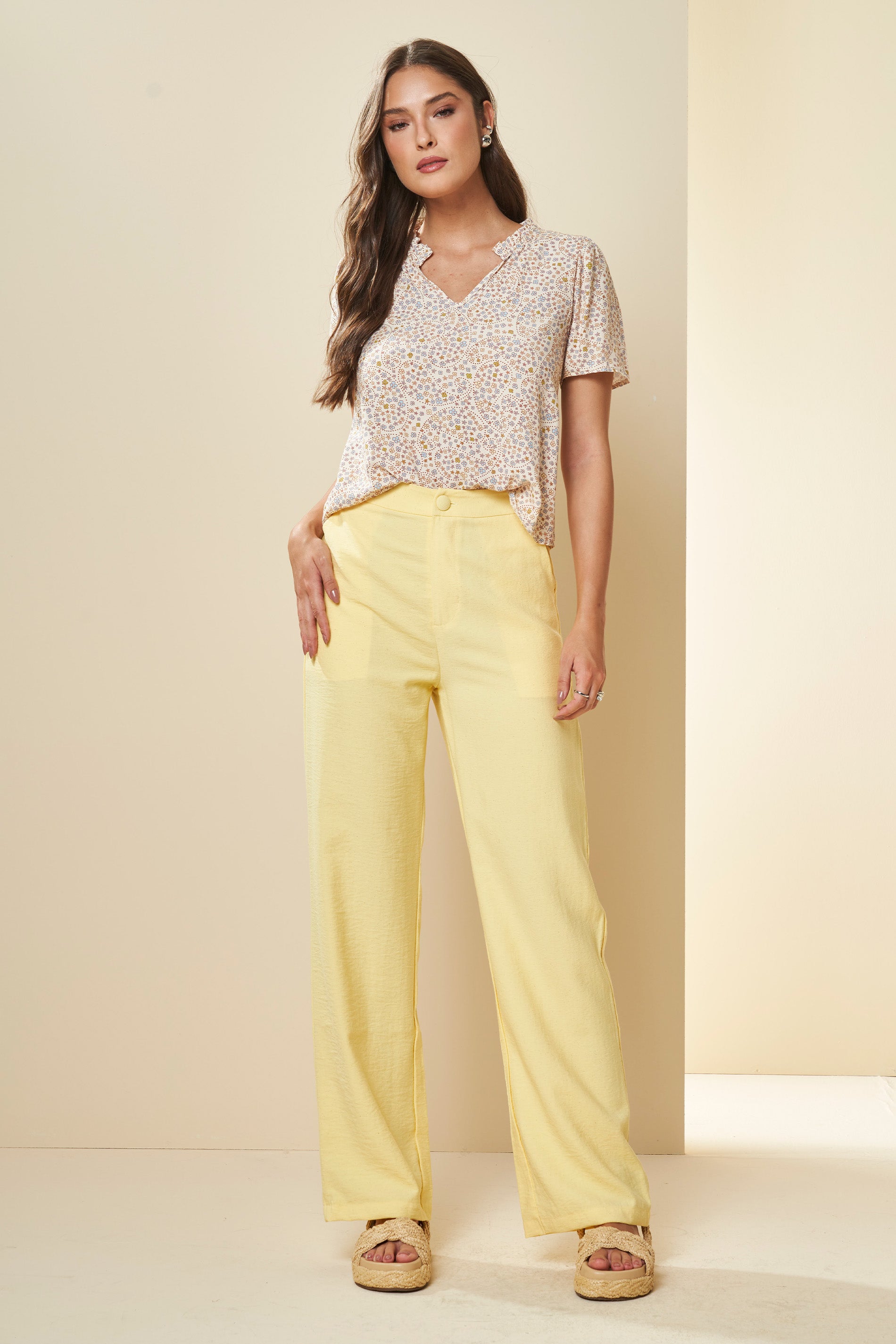 Blusa Manga Curta Solar Estampada