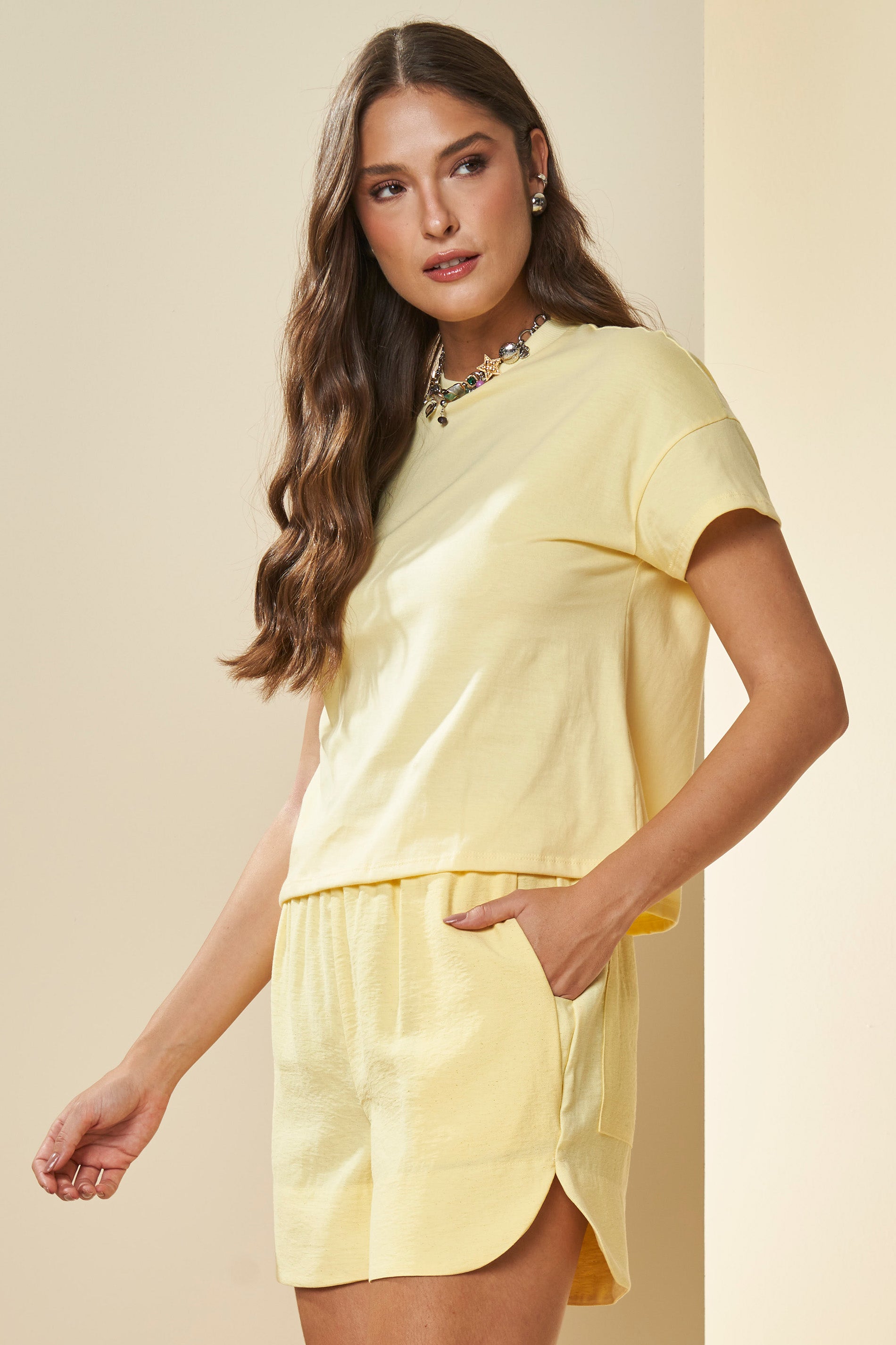 Shorts Solar em Alfaiataria