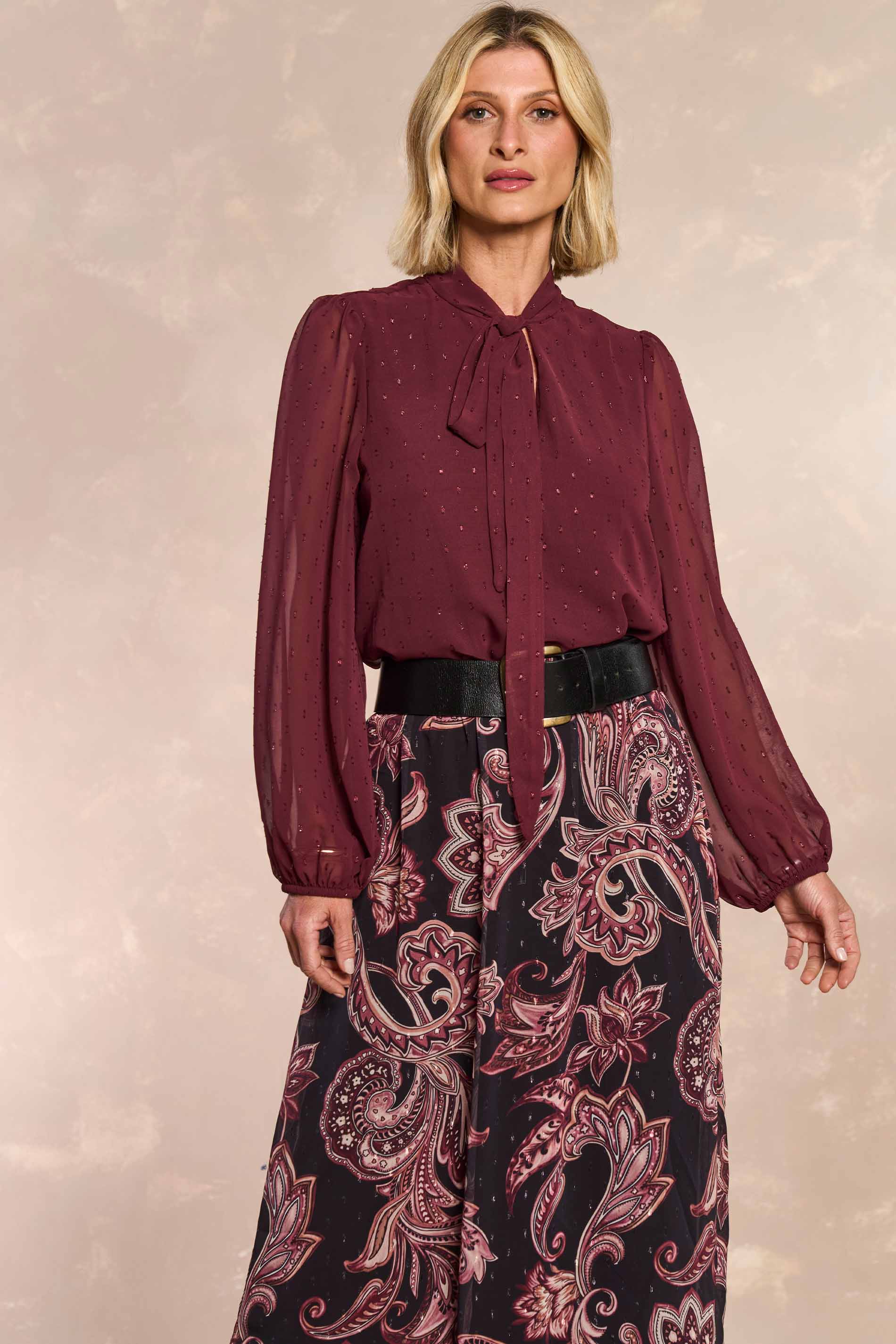 Saia Longa Jardim Boho em Chiffon