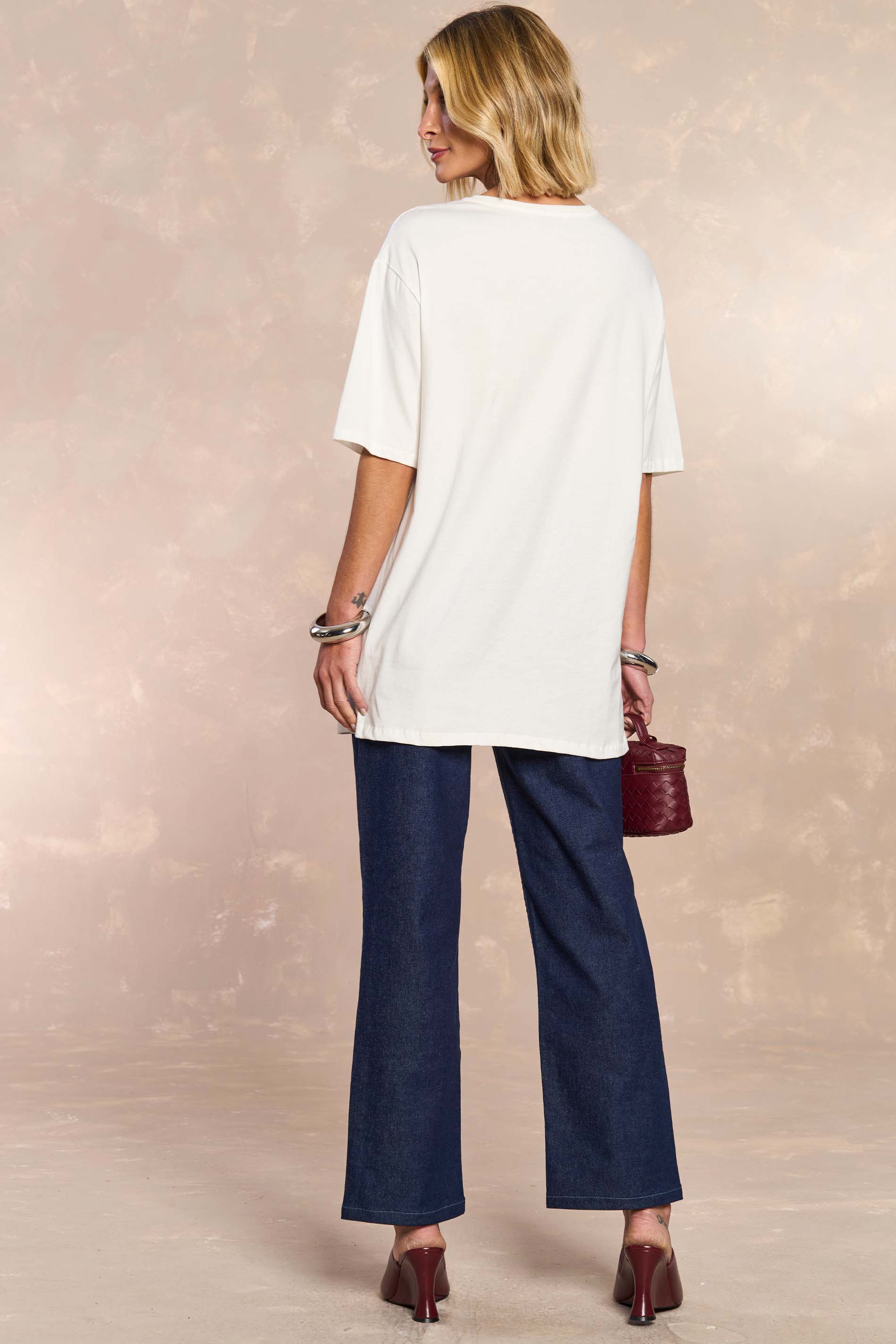 T-shirt Jardim Boho em Malha